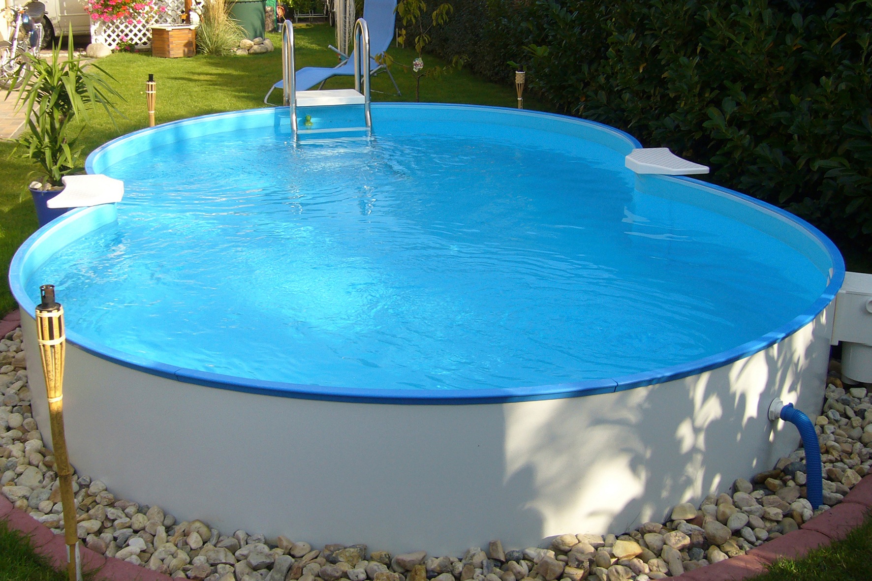 Clear Pool Achtformpool 540x350x120 cm inkl. umfangreichem Zubehör für den Teileinbau