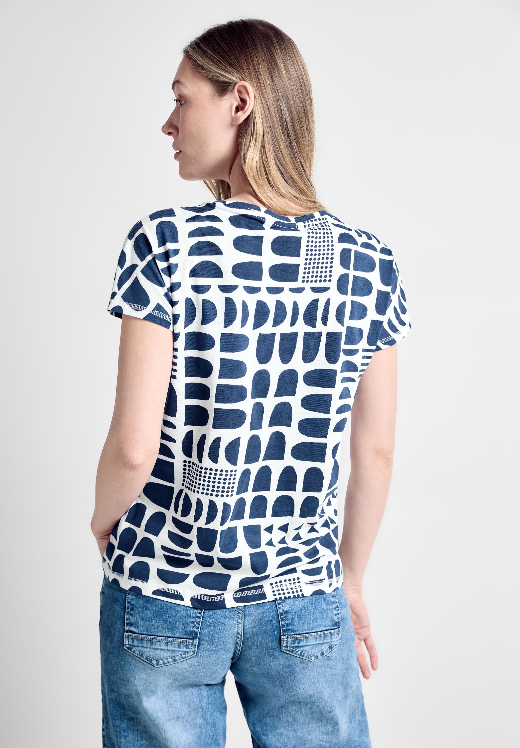 Cecil Rundhalsshirt, aus reiner Baumwolle