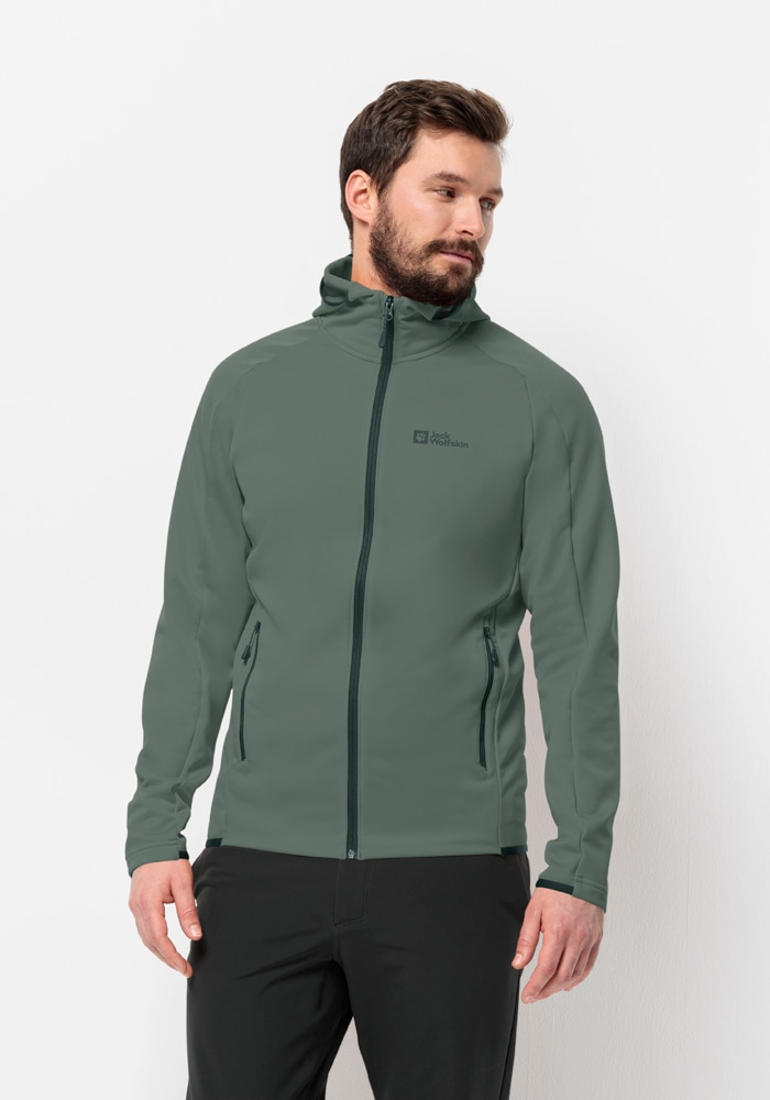 Jack Wolfskin Fleecejacke "ALPGRAT HOODED FZ M", mit Kapuze