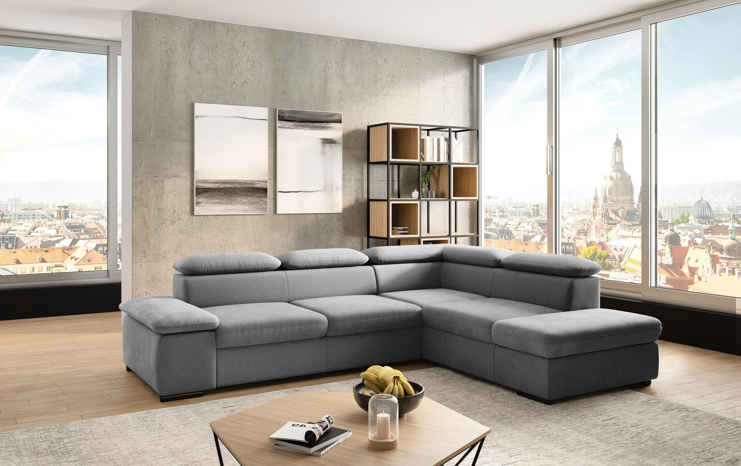 sit&more Ecksofa »Alcudia L-Form«, mit Armteilverstellung, optional Kopfteilverstellung und Bettfunktion