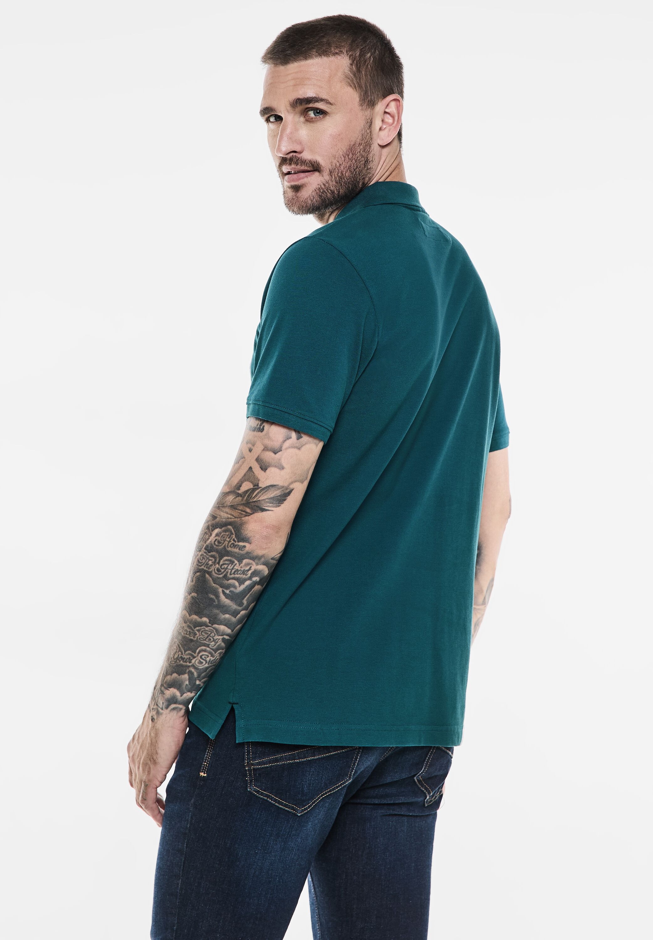 STREET ONE MEN Poloshirt, in Unifarbe günstig online kaufen