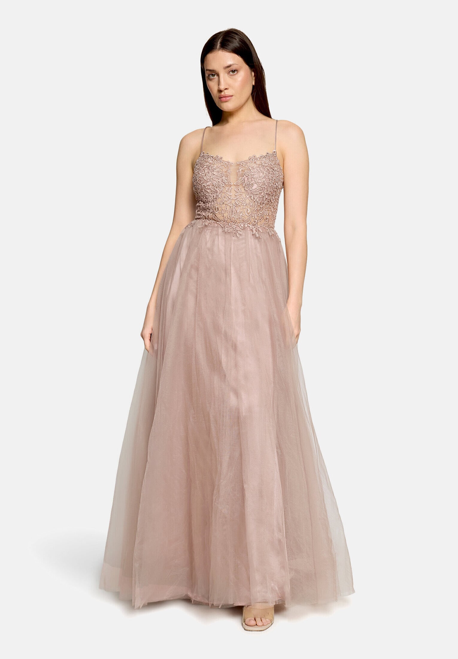 Vera Mont Abendkleid »Damen mit Stickerei« Ohne Tasche Rückenfrei