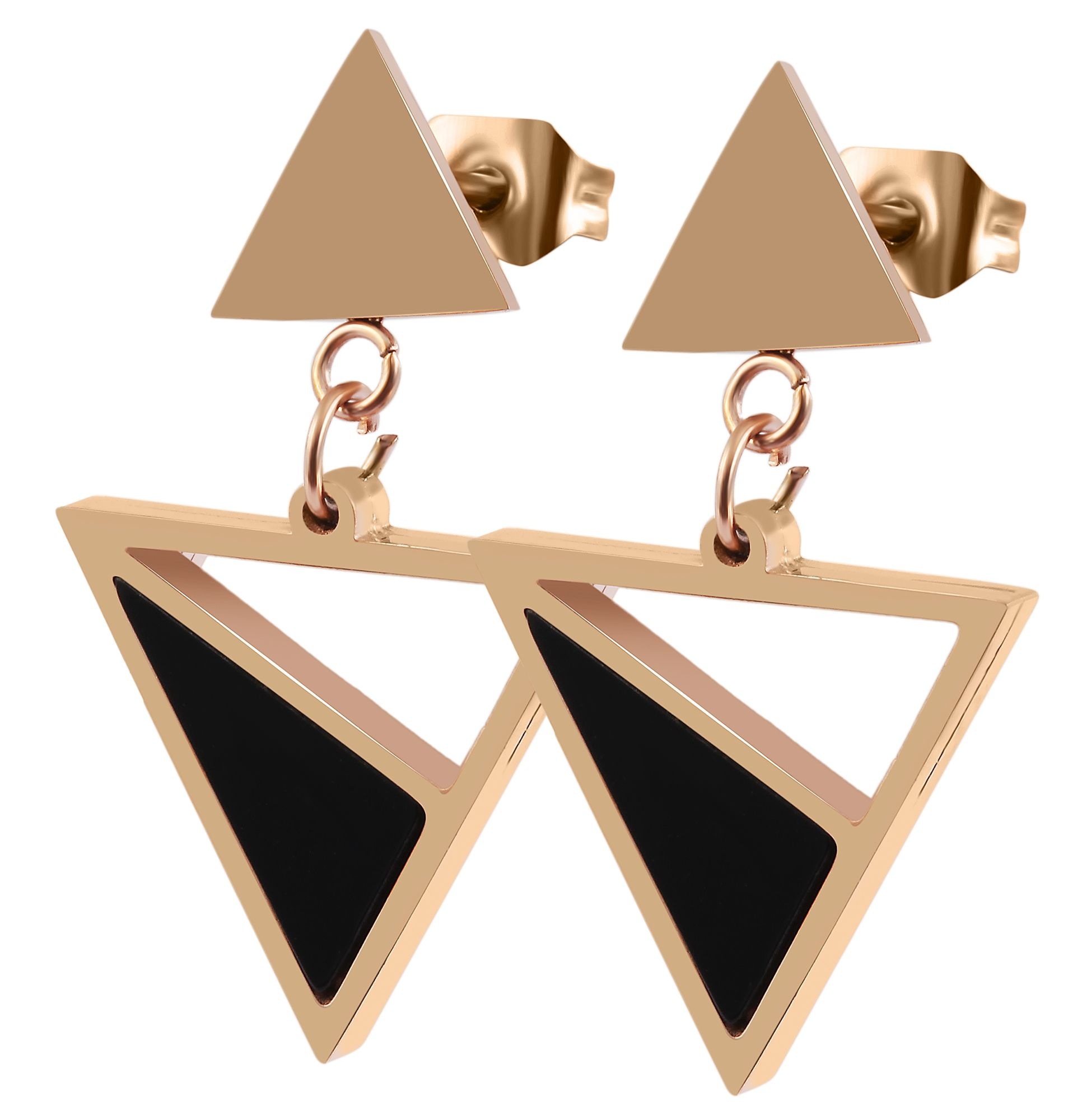 Paar Ohrhänger ADELIA´S "Damen Ohrringe – Ohrstecker aus Edelstahl", Damen, Gr. Damen, Edelstahl, gold, Ohrringe, Geschenkidee: zeitlos und vielseitig