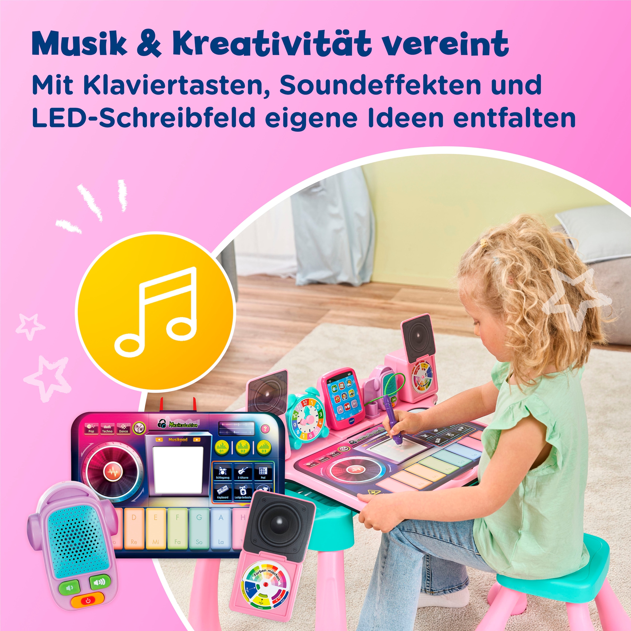 Vtech® Spieltisch »6-in-1 Magischer Schreibtisch« mit Licht und Sound