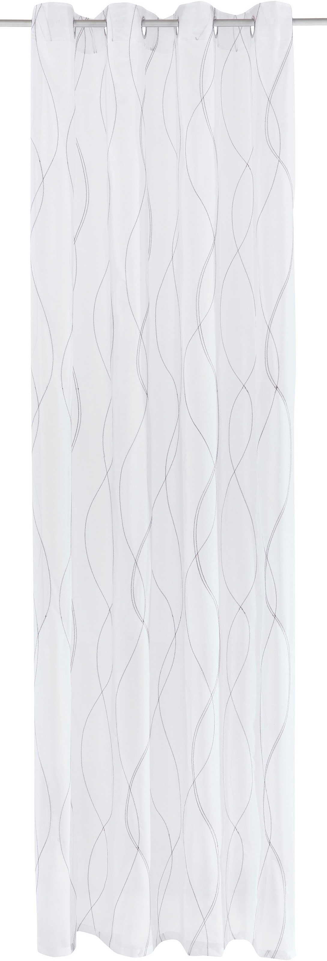 my home Gardine "Mila" Ösen 1 Stk. tlg. mit Wellenmuster bestickt, monochro günstig online kaufen