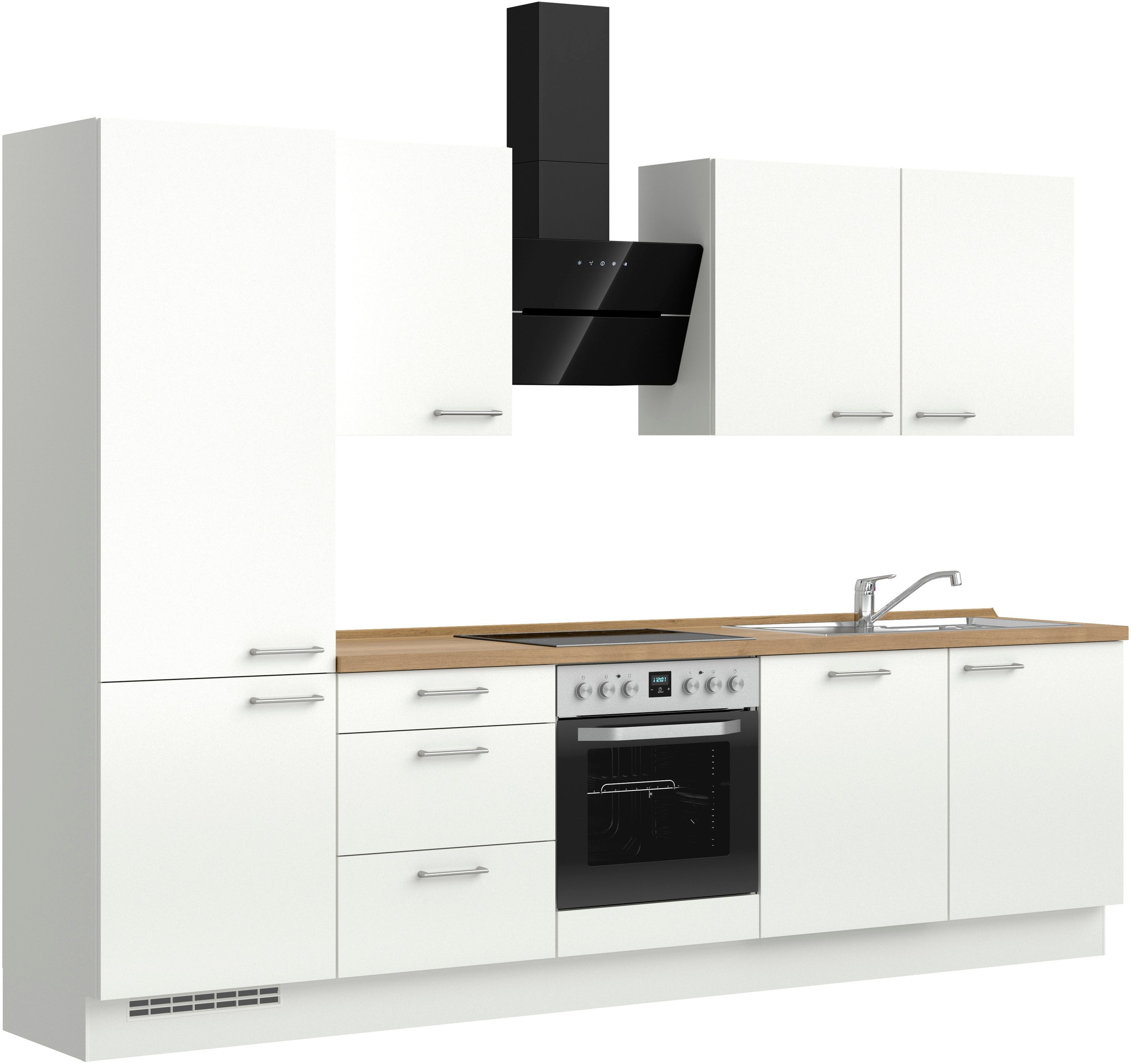 Thumbnail - nobilia Küchenzeile ""Laser II", Ausrichtung wählbar, Breite 300 cm" vormontiert, wahlw. mit unterschiedlichen E-Geräten...