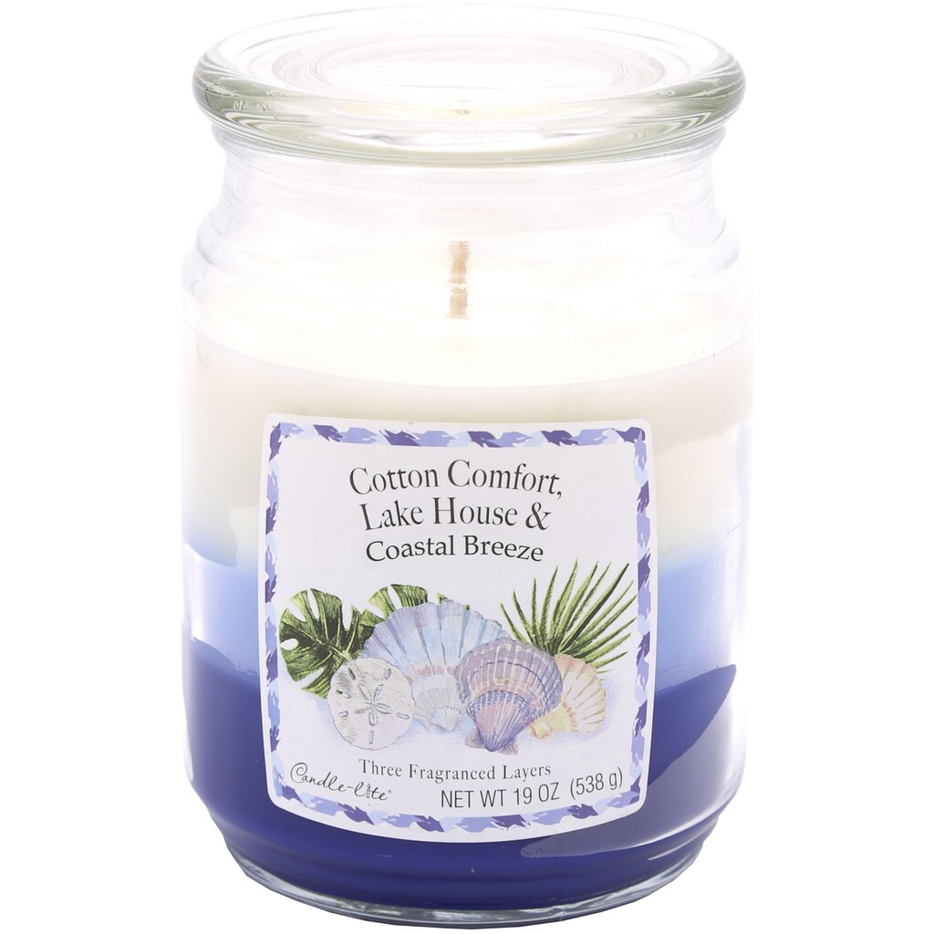 Candle-lite™ Duftkerze »Three-Layer Jars - Cotton Comfort, Lake House, Coastal Breeze«