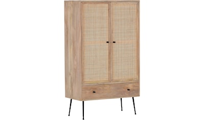 Highboard »Liam«, mit Front aus Rattangeflecht