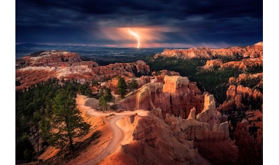 Fototapete »Photo-Art STEFAN MITTERWALLNER, BLITZ ÜBER BRYCE CANYON«