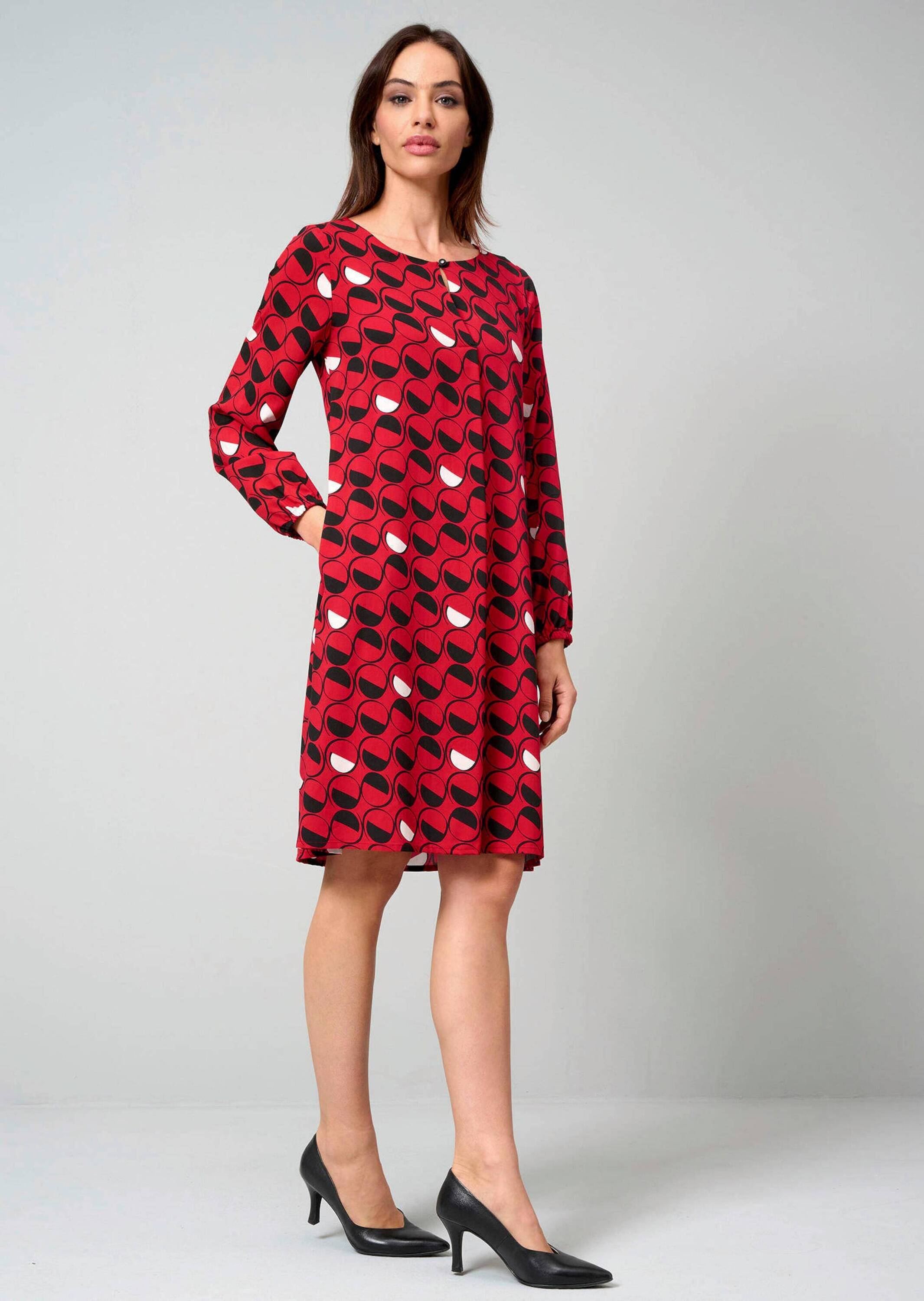 Thumbnail - Alba Moda Druckkleid "Kleid Kleid mit grafischem Dessin"