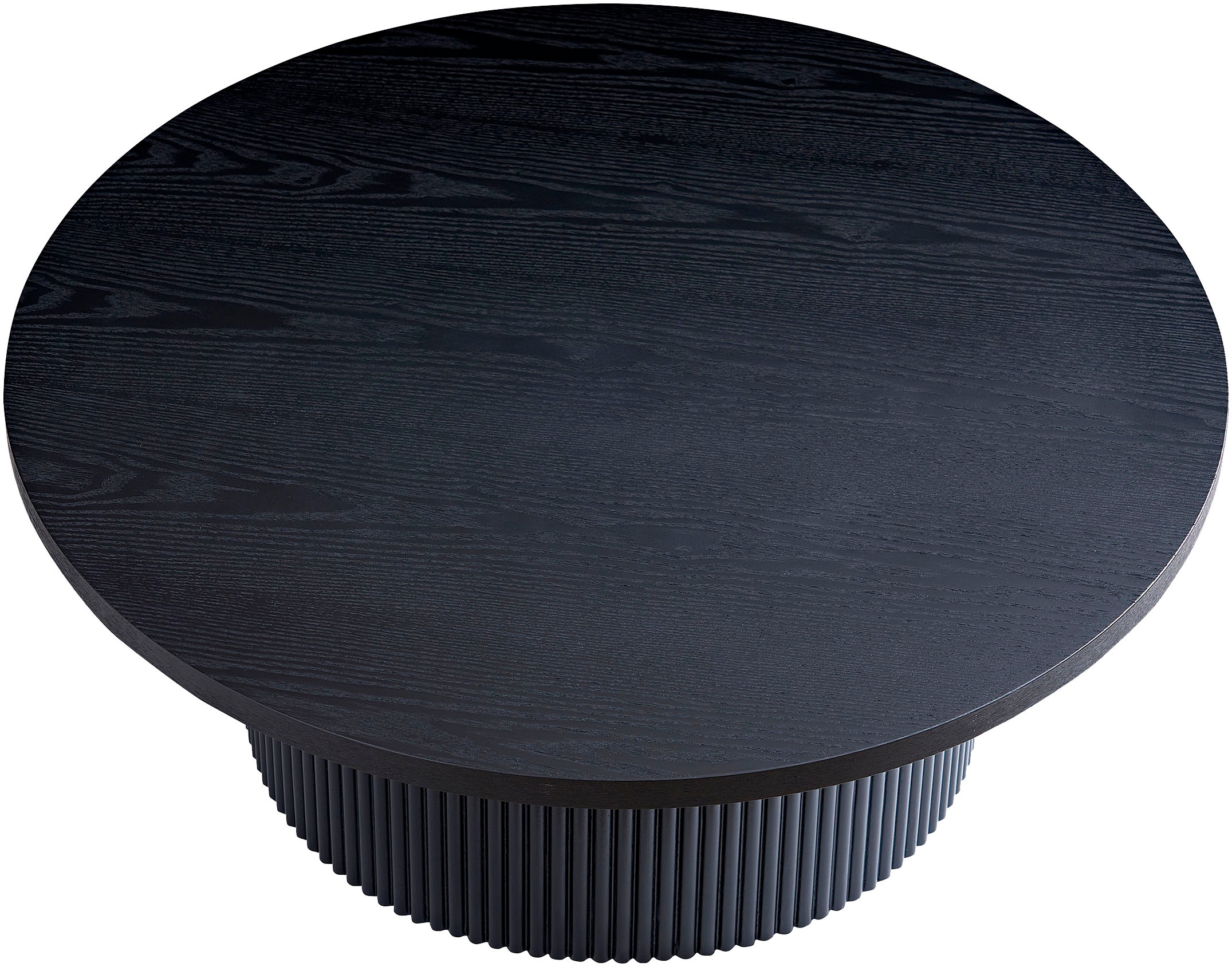 Thumbnail - SalesFever Couchtisch "mit Massivholz-Lamellen, Ø 85 cm" 1 Stk. tlg. Moderner Wohnzimmertisch aus Holz in natürlichem Lo...