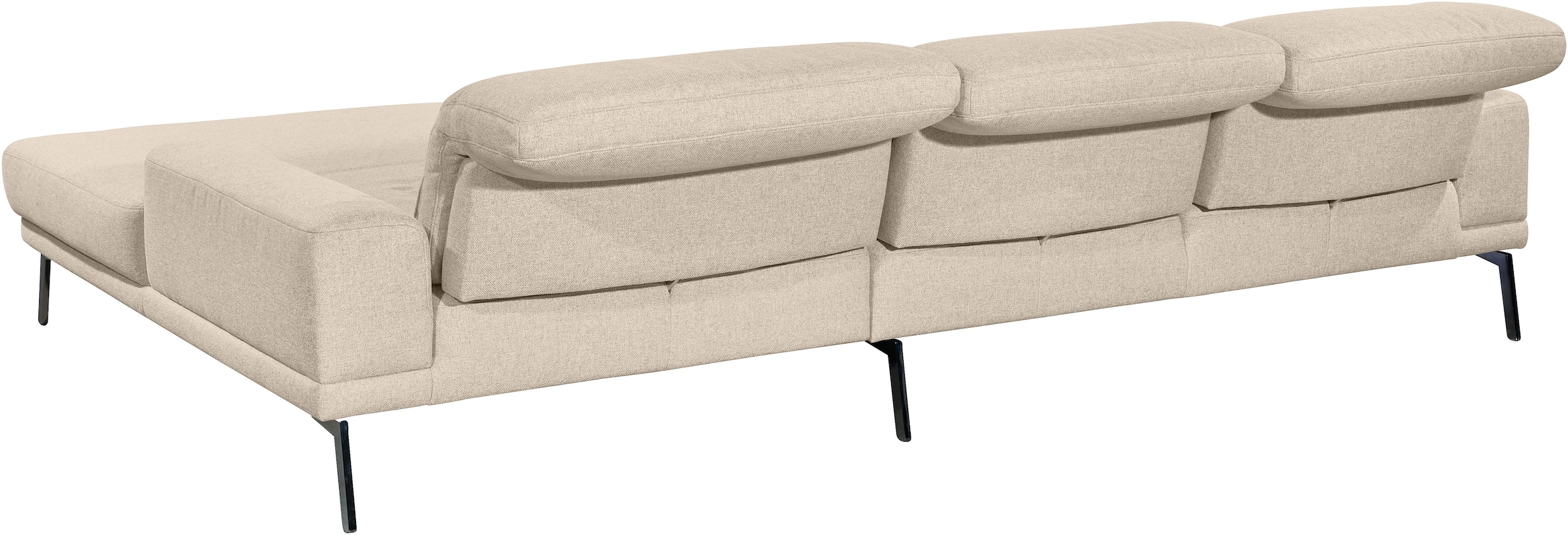 Musterring Ecksofa »MR 4580«, mit Kopf- und Sitztiefenverstellung, Metallfuß chrom, 288 x 193/220cm