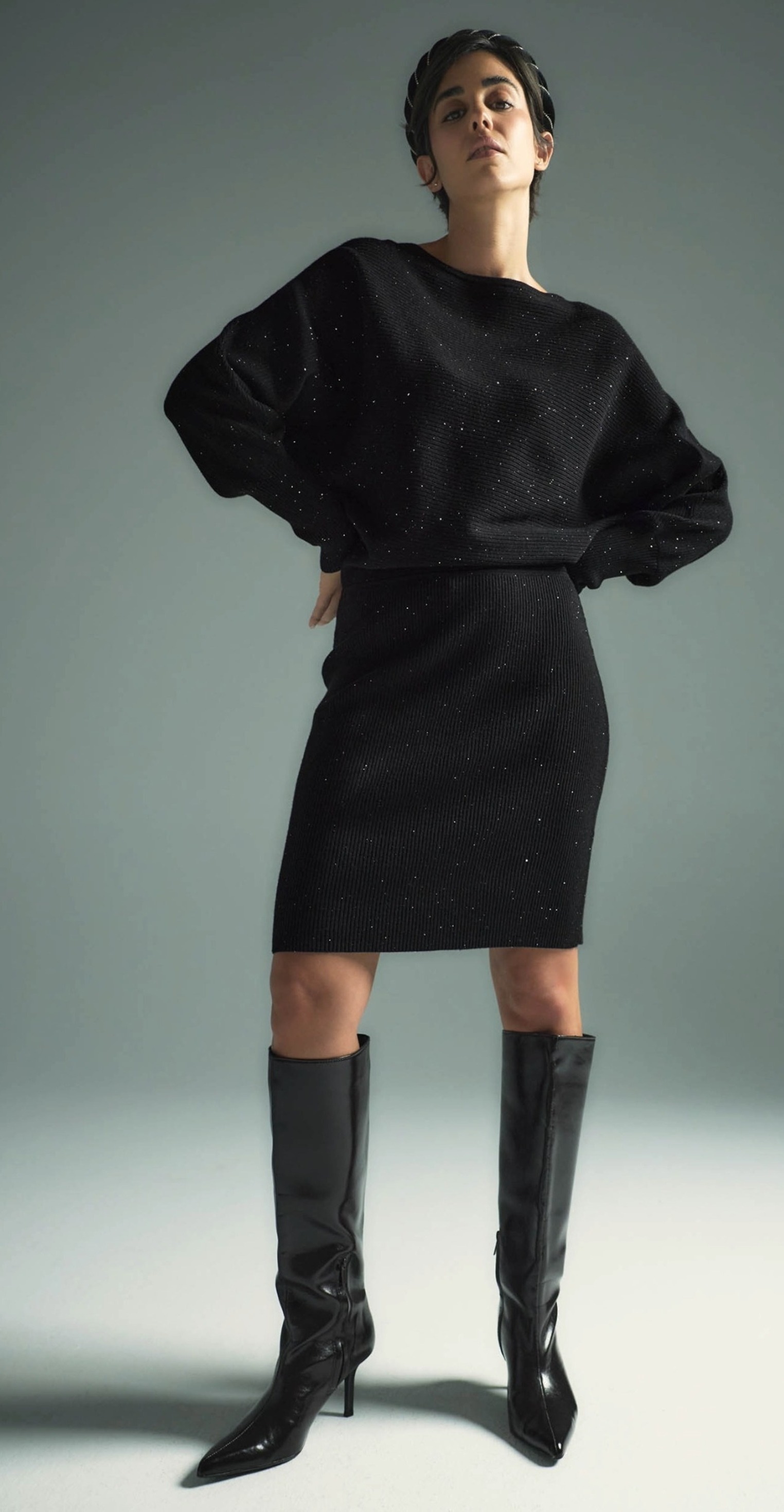 Zero Strickkleid »Damen mit Pailletten« Ohne Tasche Pailletten