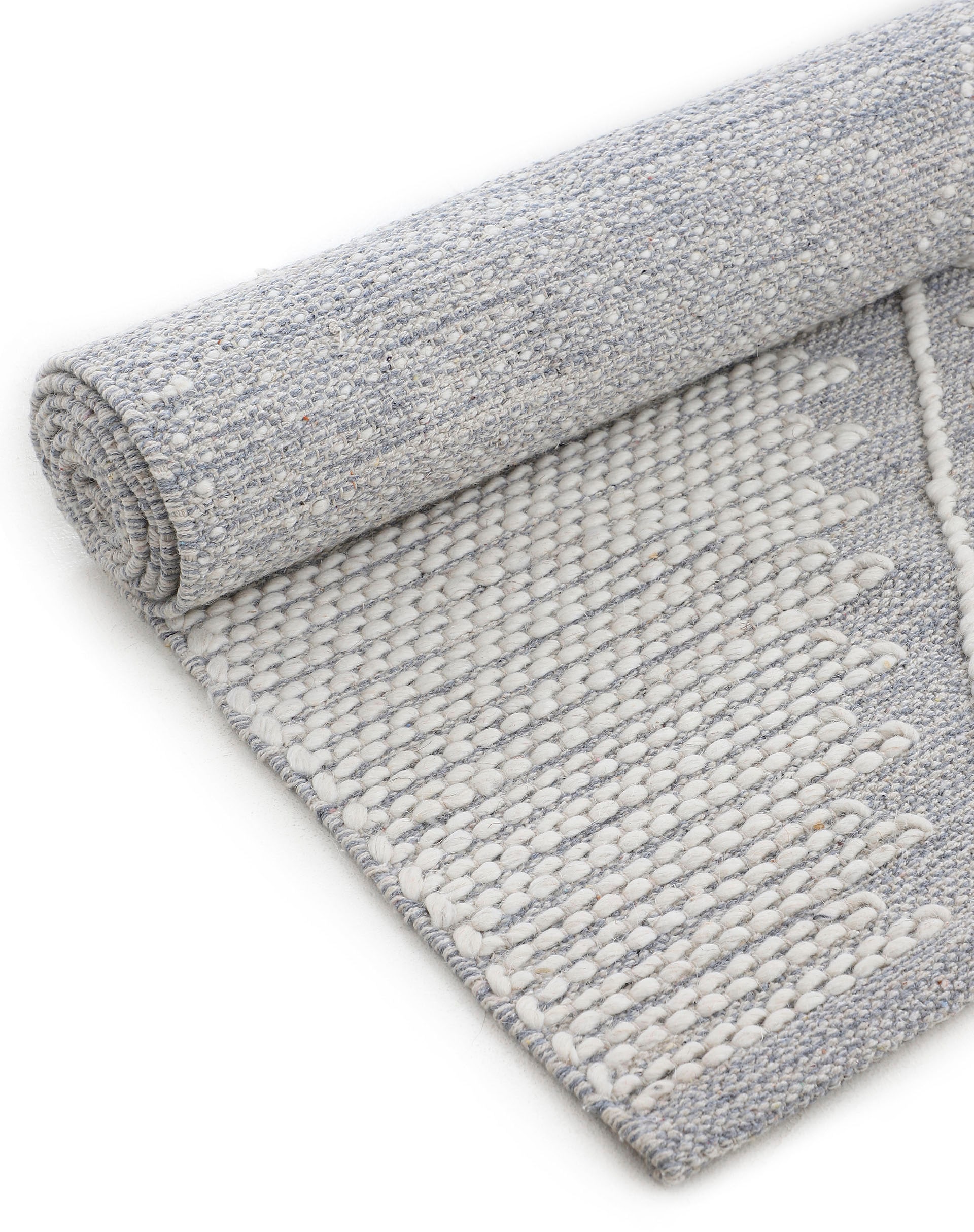 carpetfine Teppich »Kelim Durry«, rechteckig, 5 mm Höhe, Handweb, geometrisch, Hoch-Tief Effekt, handgewebt, reine Baumwolle