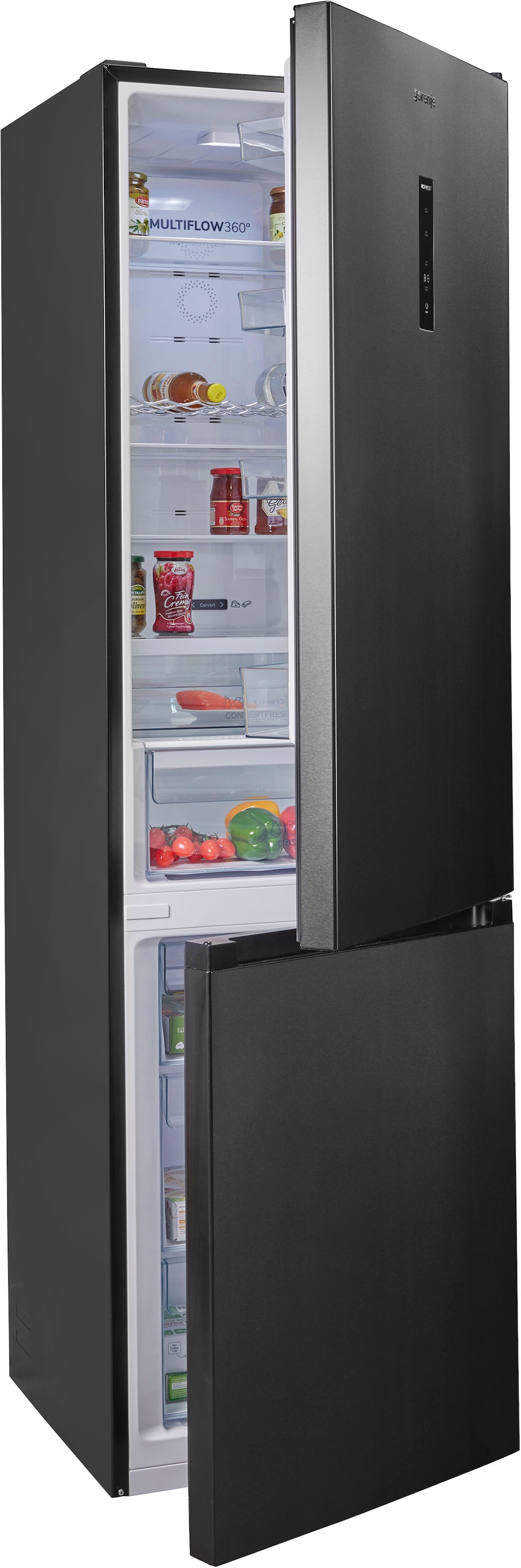 GORENJE Kühl-/Gefrierkombination »NRK620B61BX4OT«, kein Abtauen Dank NoFrostPlus, CrispZone mit Feuchteregulierung