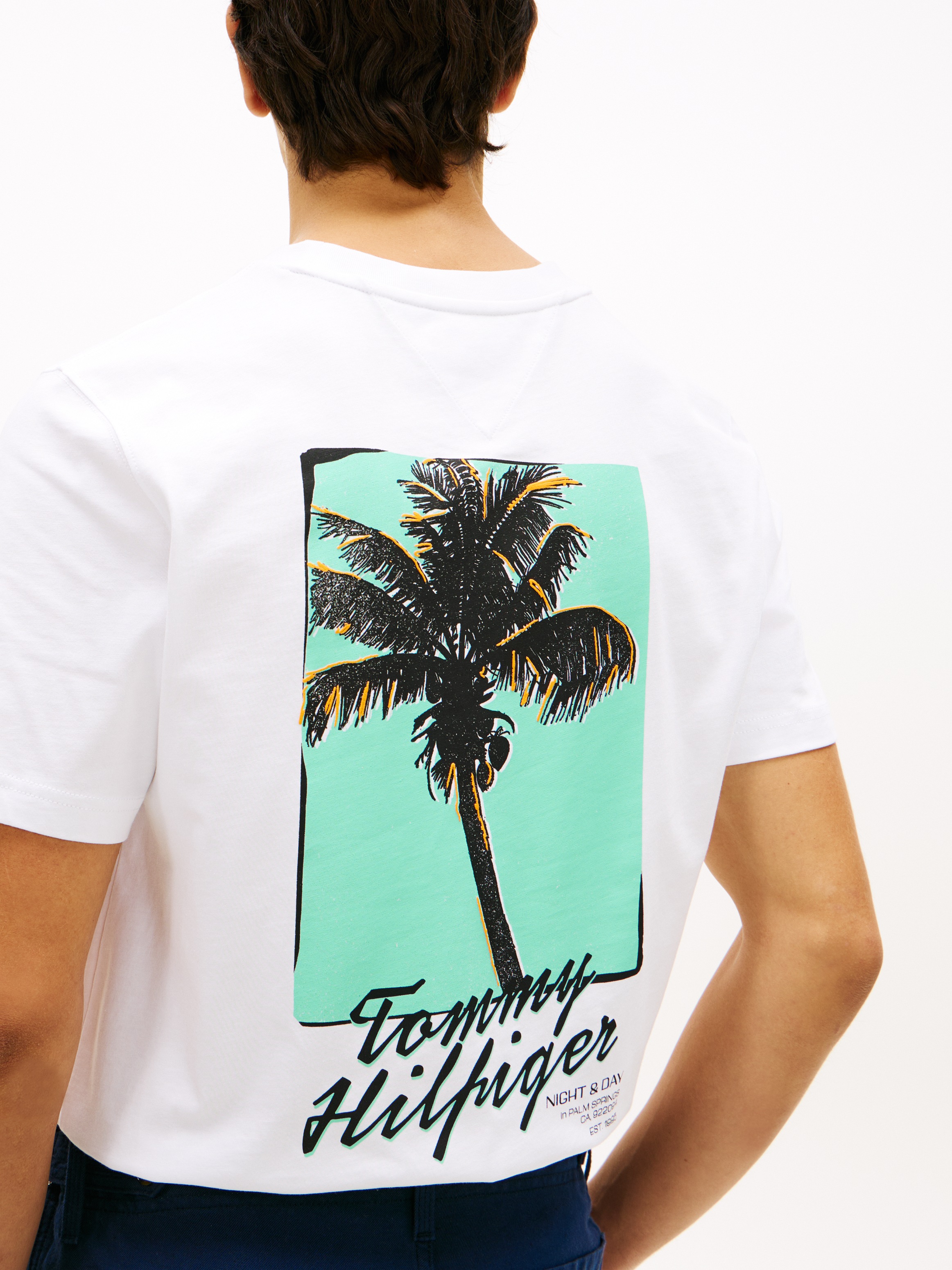 Tommy Hilfiger T-Shirt »PALM PHOTO PRINT« mit Fotoprint hinten