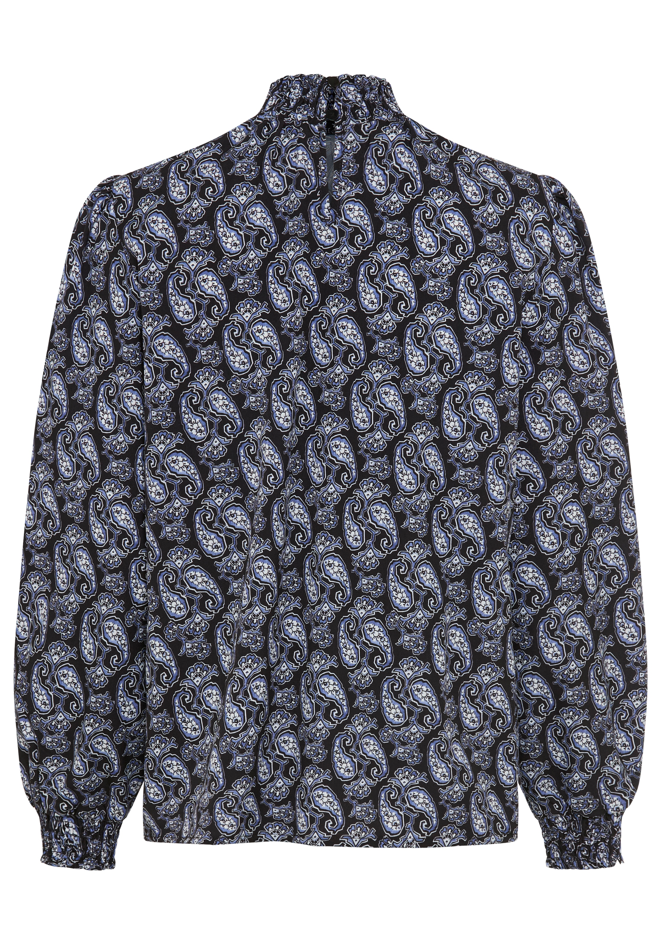 Laura Scott Druckbluse figurumspielende Passform, mit gesmoktem Ärmelabschluss