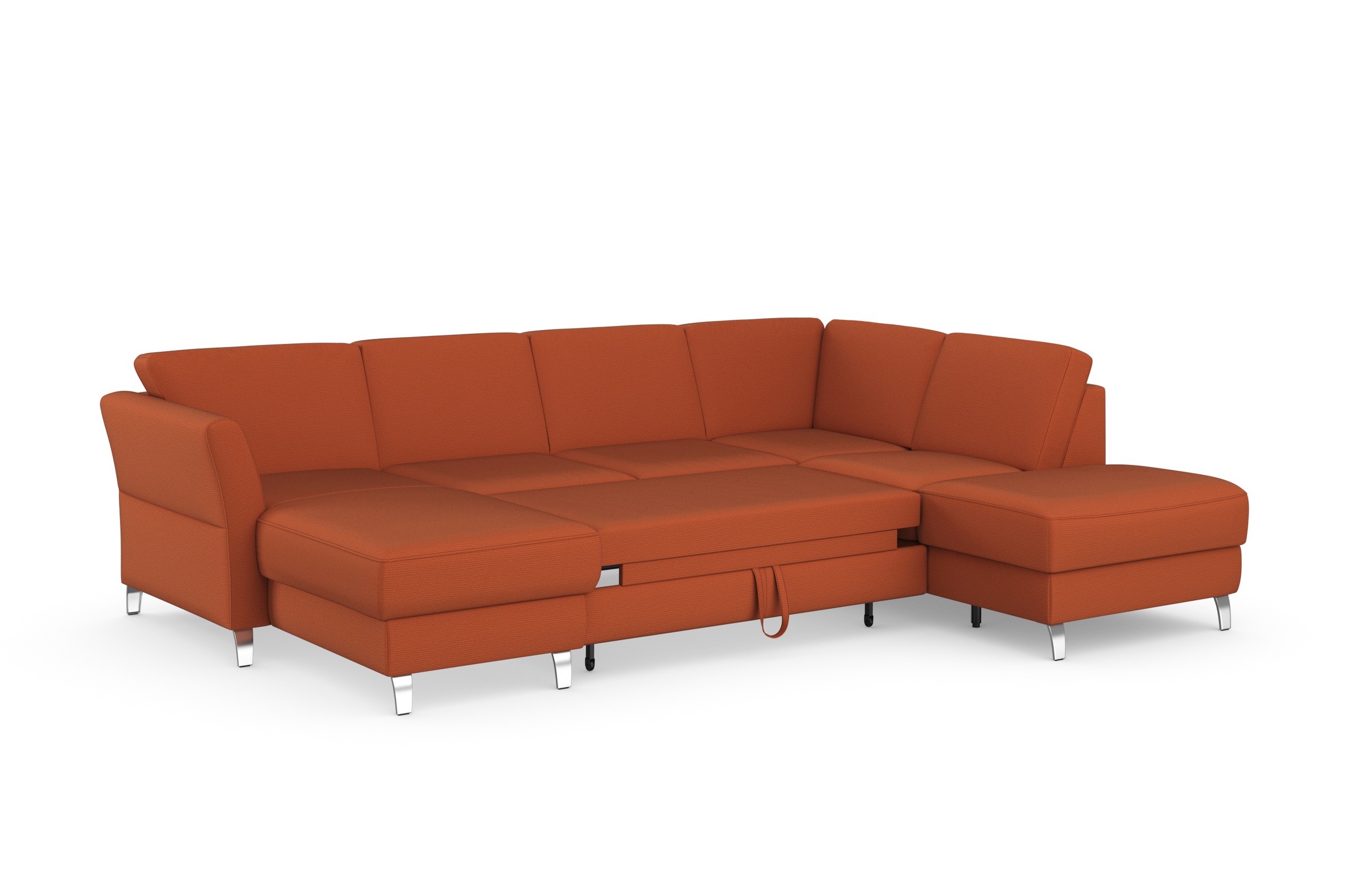 sit&more Wohnlandschaft »Visby U-Form«, Wahlweise mit Bettfunktion und Stauraum, frei im Raum stellbar