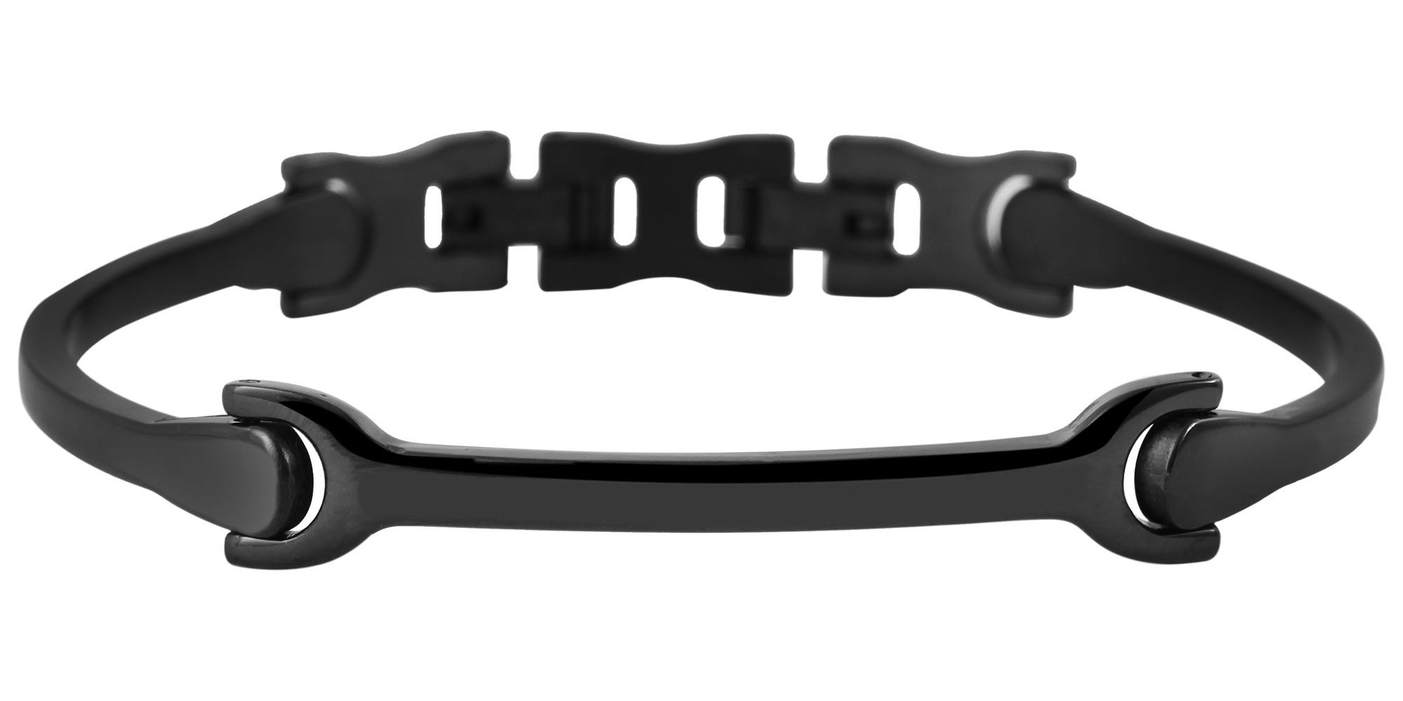 ADELIA ́S Damen Armreif "Armband – Armreif aus Edelstahl 19 cm", 19cm, Edelstahl, schwarz, Edelstahl, Armbänder, Schöne Geschenkidee zum einen