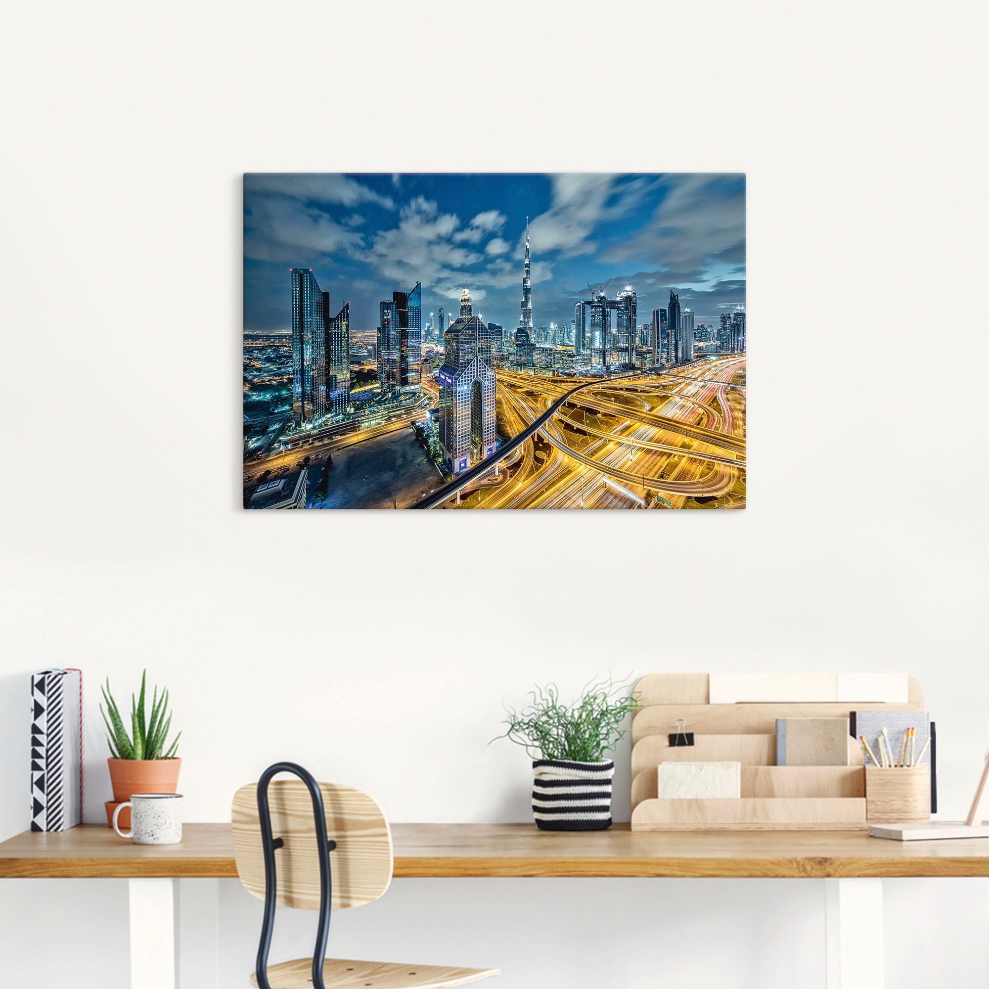 Artland Wandbild | von (1 Poster III«, Größen St.), Wandaufkleber kaufen versch. als oder Leinwandbild, Asien, Alubild, »Dubai in Bilder BAUR