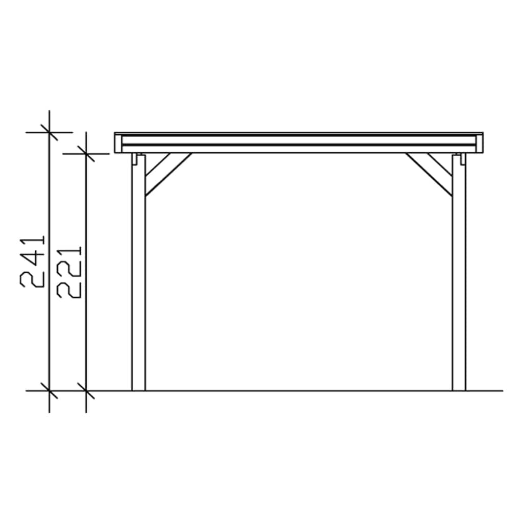 Skanholz Einzelcarport »Friesland«, Fichtenholz, 270 cm, braun