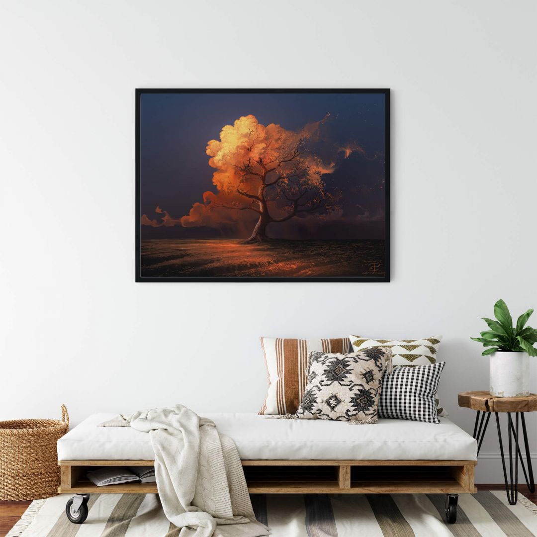 Wall-Art Poster »Surrealismus Bild Später Wandposter St.), Poster, Wandbild, Bild, Herbst«, | bestellen Landschaft, (1 BAUR