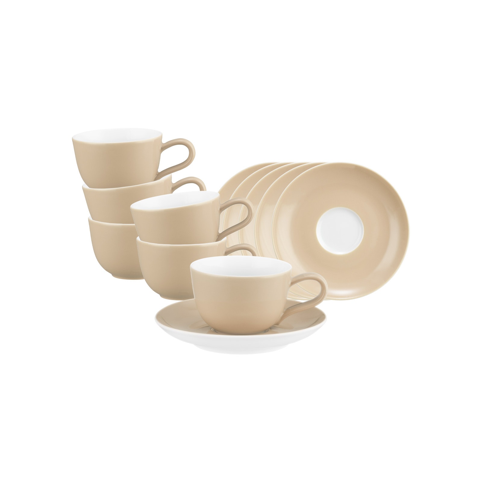 Seltmann Weiden Tasse »Espressotasse mit Untertasse Liberty Pure Colors 90 ml 6er Set«