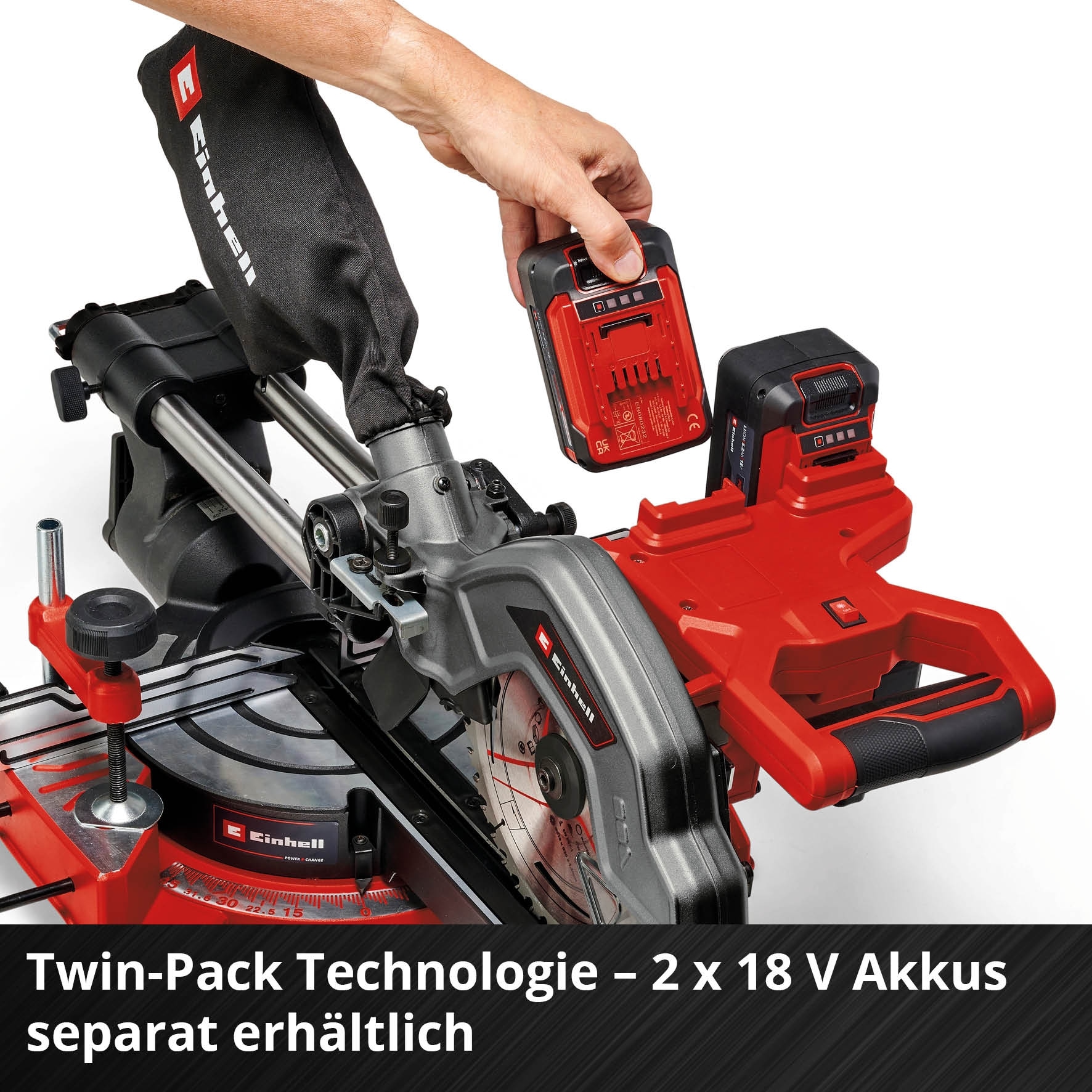 Einhell Akku-Zug-Kapp-Gehrungssäge »TE-SM 36/8 L Li-Solo«, für kabellose Sägearbeiten, ohne Akku