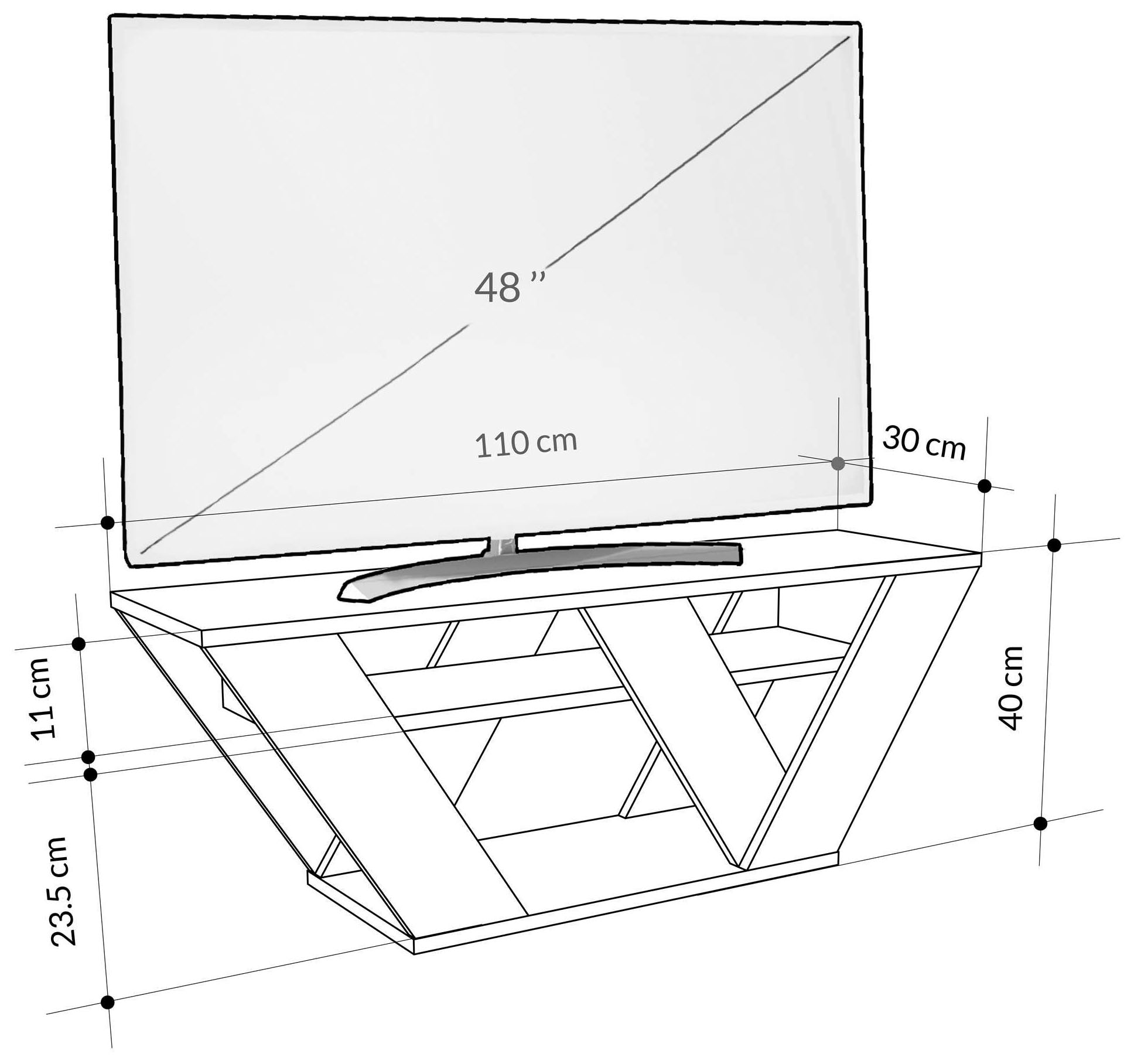 Decortie TV-Schrank »Thales TV Schrank«, (Packung), Einfache Montage,Platzsparend