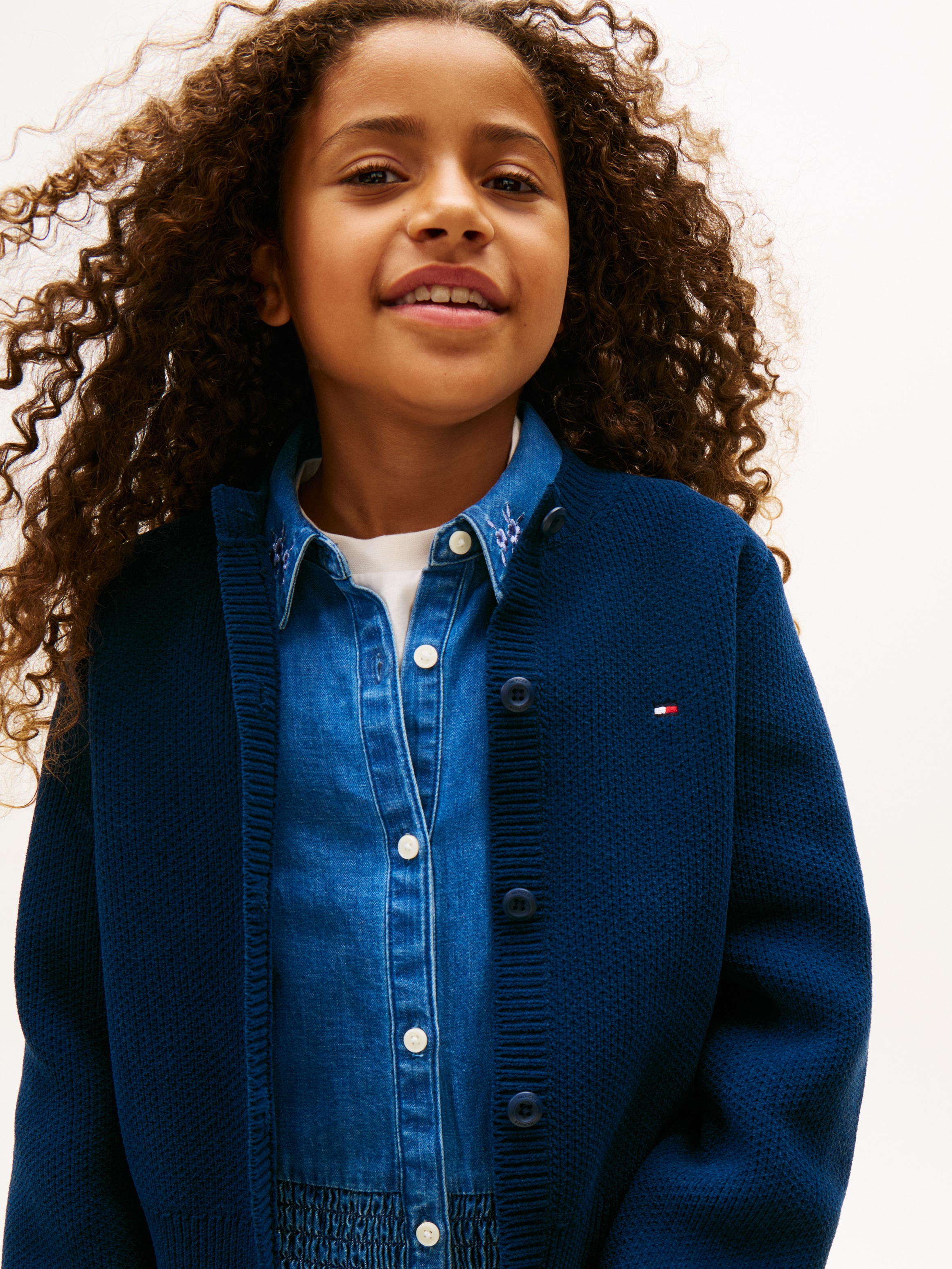 Tommy Hilfiger Strickjacke »CHENILLE CARDIGAN« Regular fit, für Kinder bis 16 Jahre