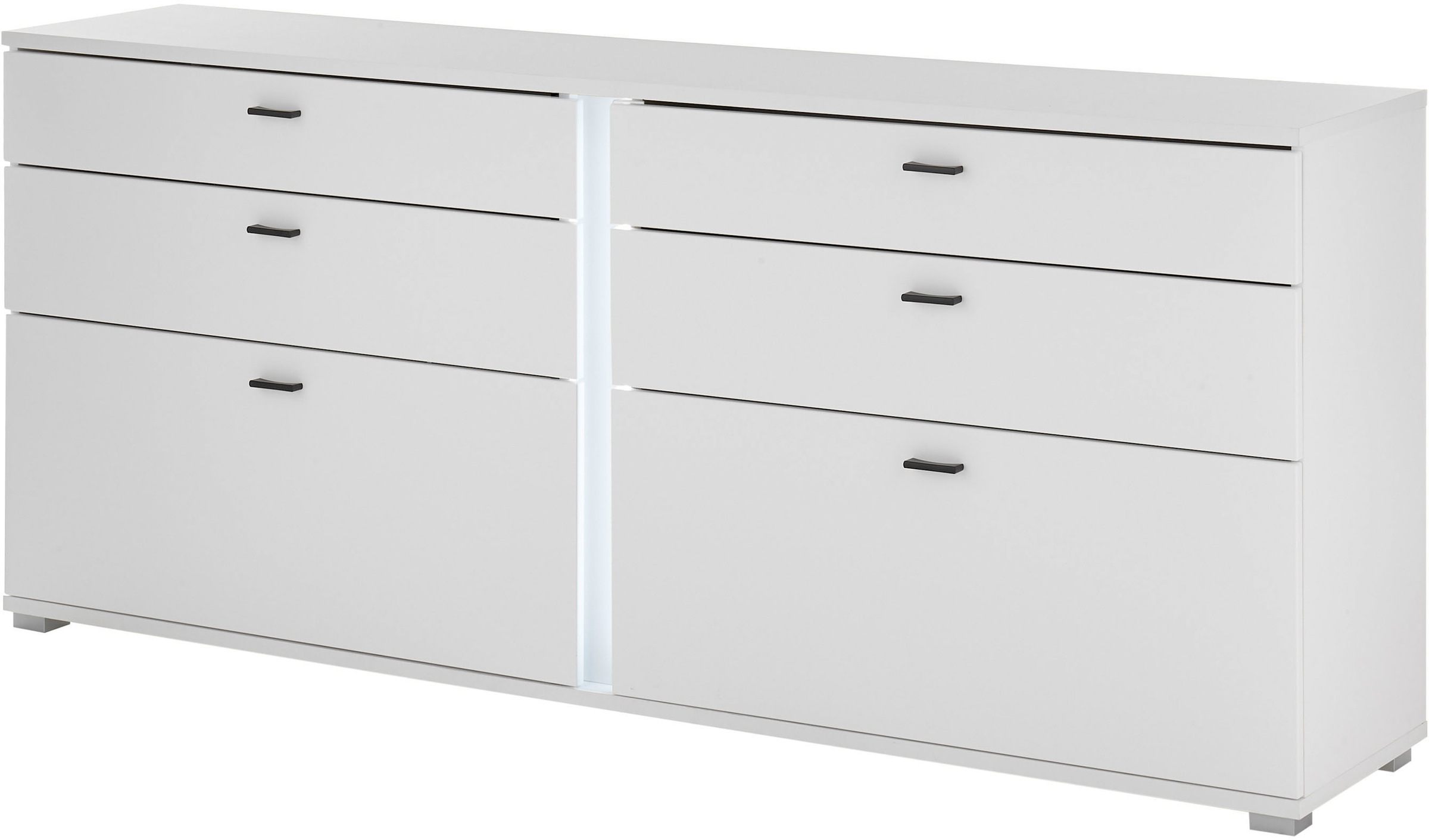 INOSIGN Sideboard »LONG ISLAND«, (1 St.), in moderner Trendfarbe,inklusive senkrechter Beleuchtung,Breite 200 cm
