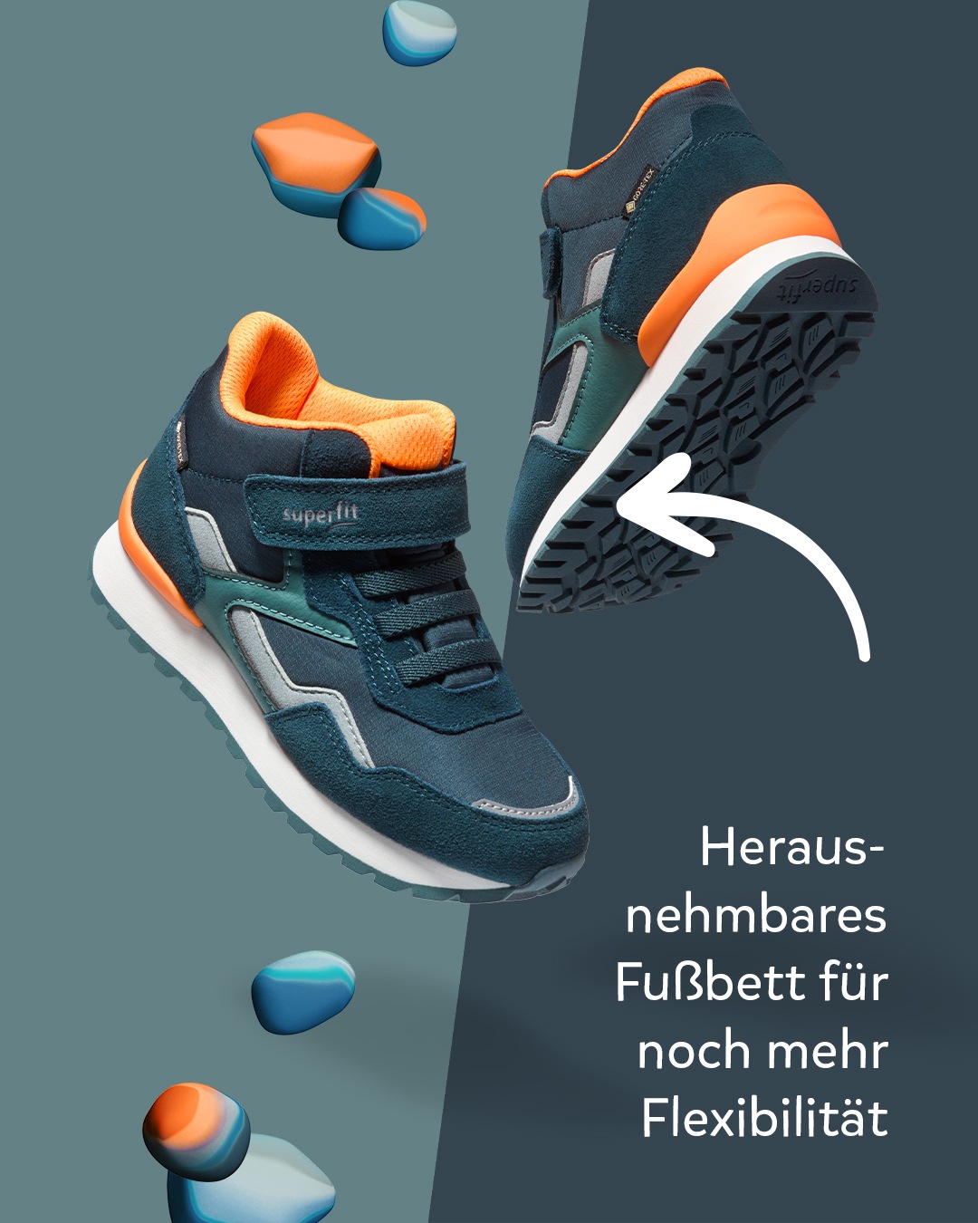 Thumbnail - Superfit Klettboot "DASH WMS: Mittel" High Top Sneaker mit GORE TEX, Größenschablone zum Download