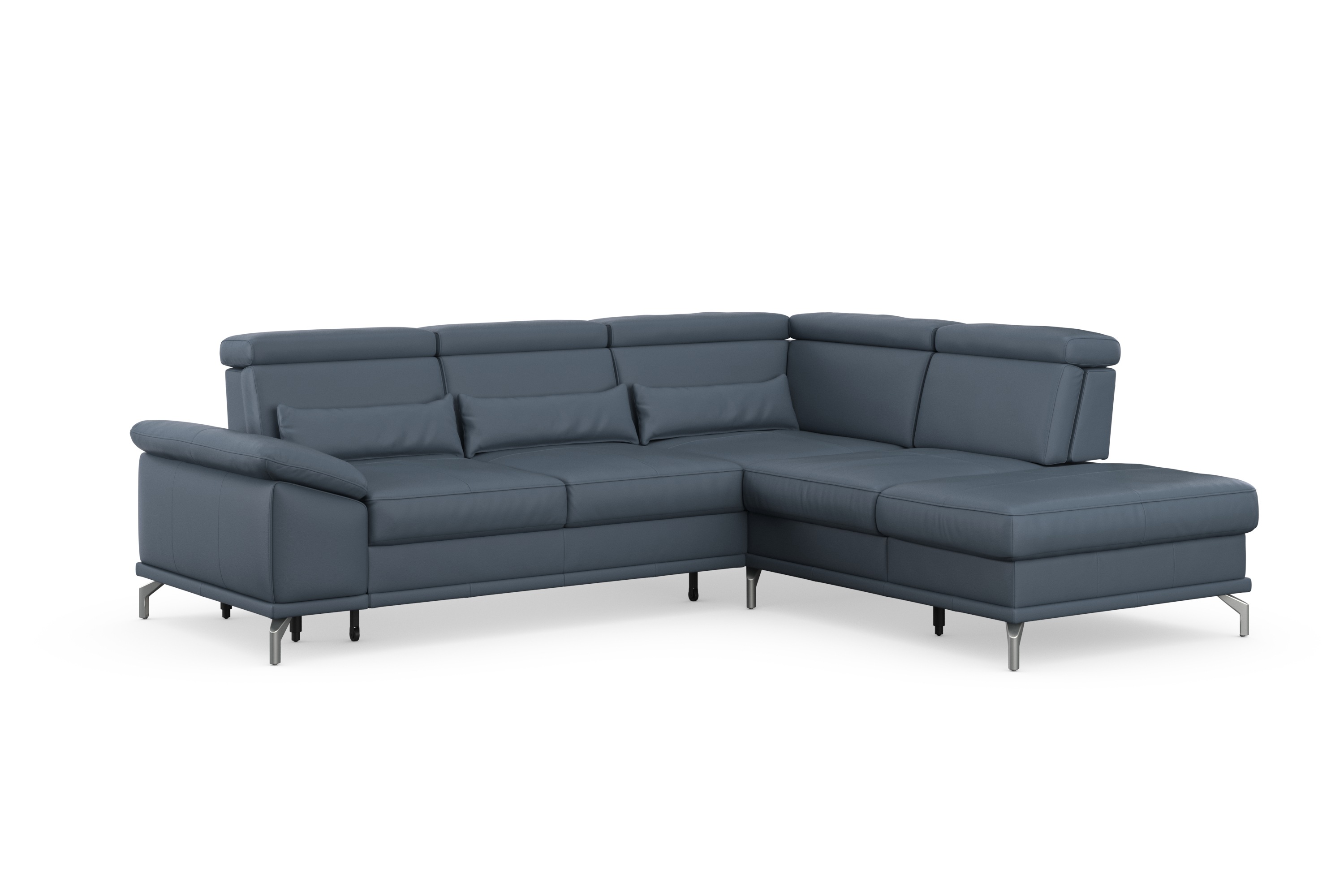 Thumbnail - sit&more Ecksofa "Cabrio L-Form, mit Sitztiefenverstellung, Arm- und Kopfteilverstellung", 3 Nierenkissen, Federkern, op...