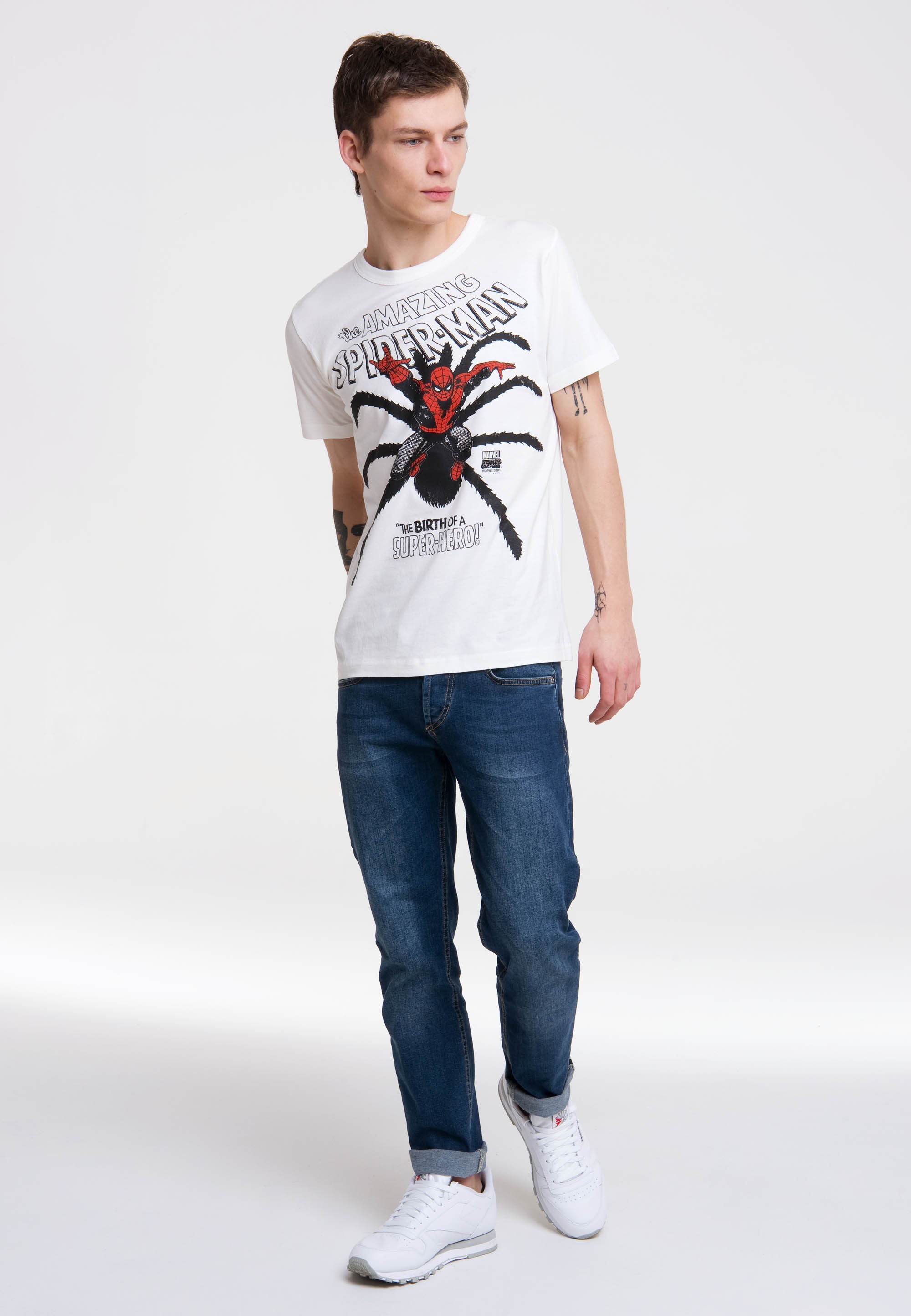 LOGOSHIRT T-Shirt »Spider-Man«, mit coolem Superhelden-Frontdruck