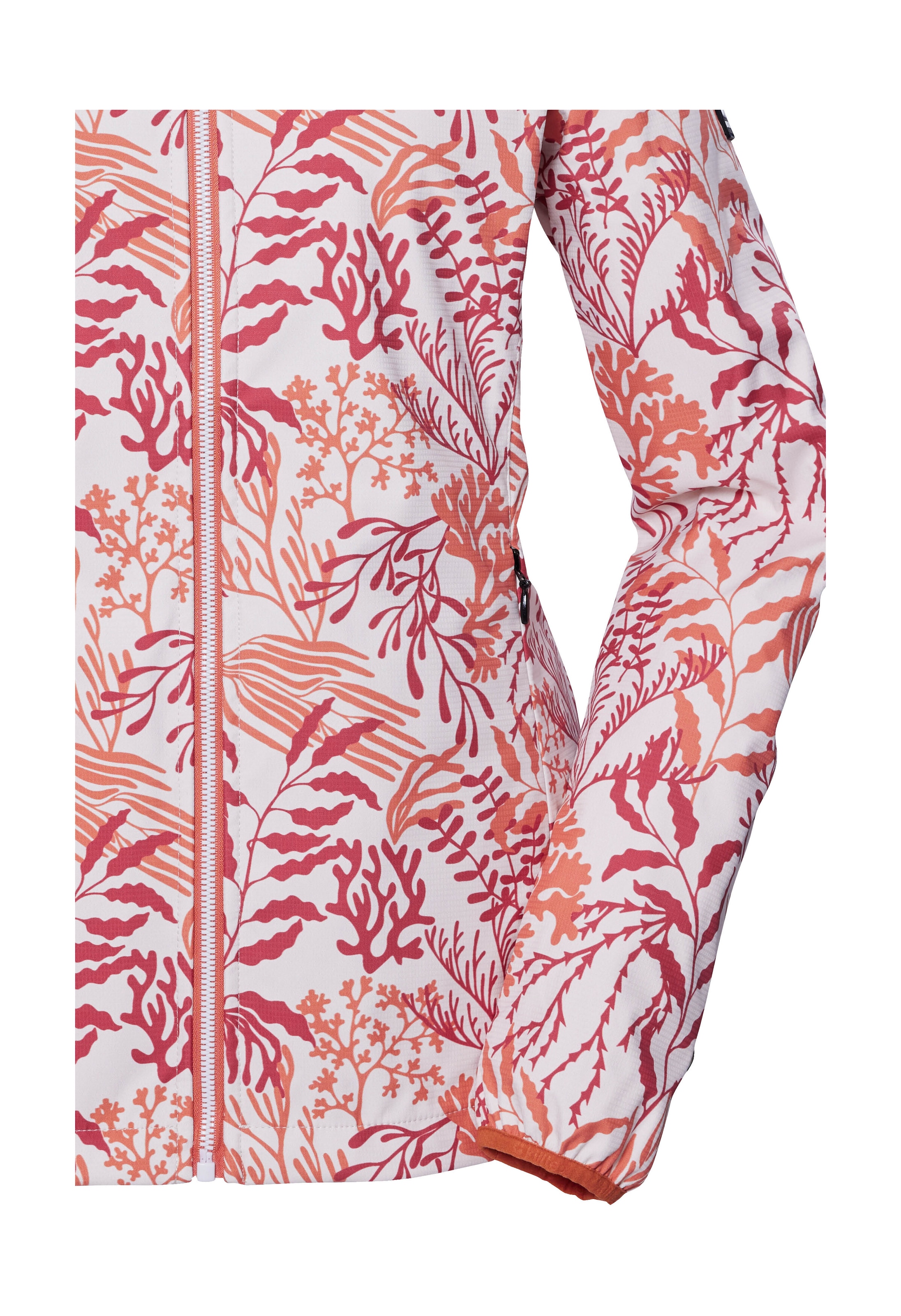 Killtec Softshelljacke »KOS 56 WMN SFTSHLL JCKT«, Wasserabweisende, winddichte Softshelljacke mit floralem Print