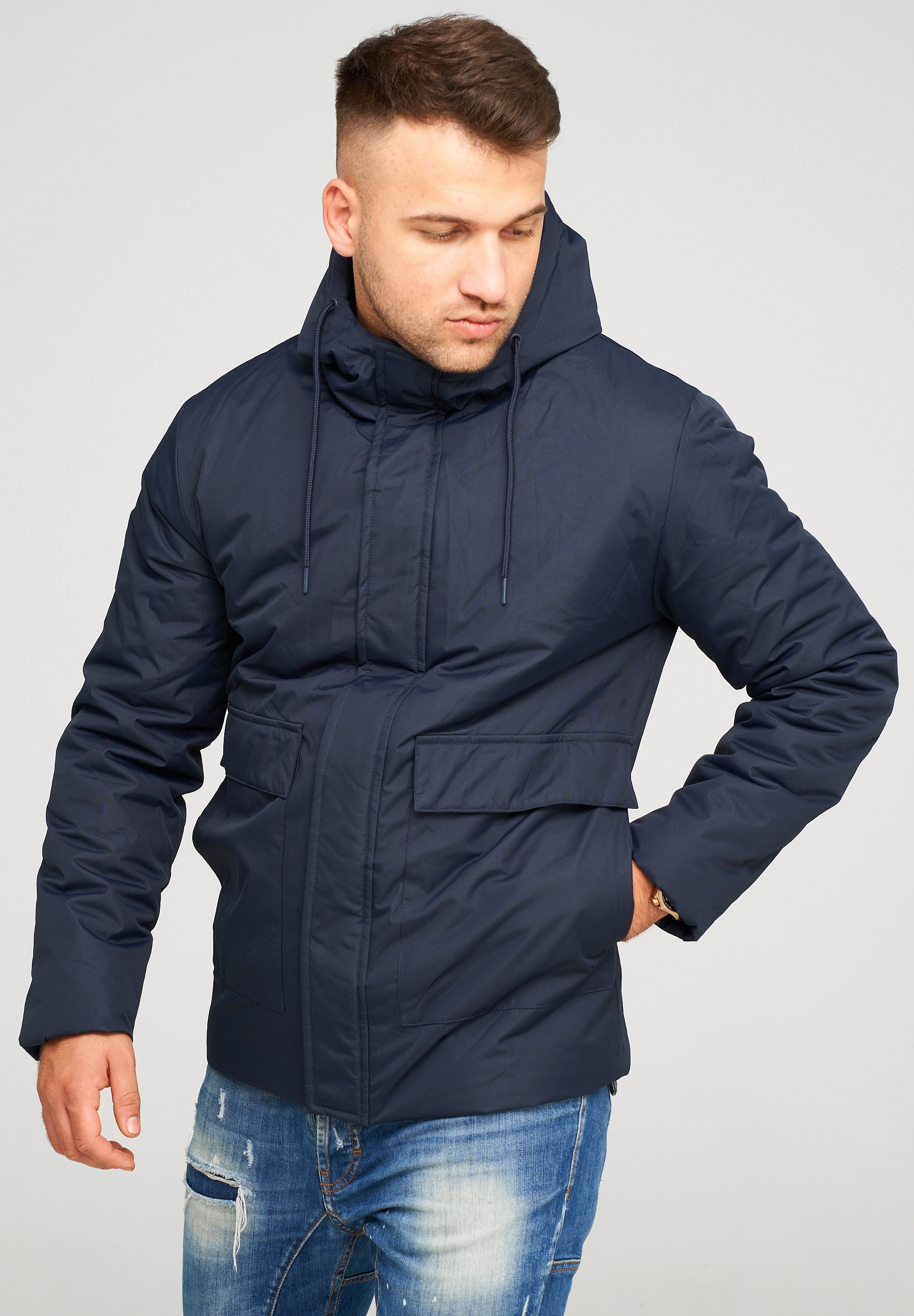 behype Outdoorjacke "BHANFIEL", mit Kapuze günstig online kaufen