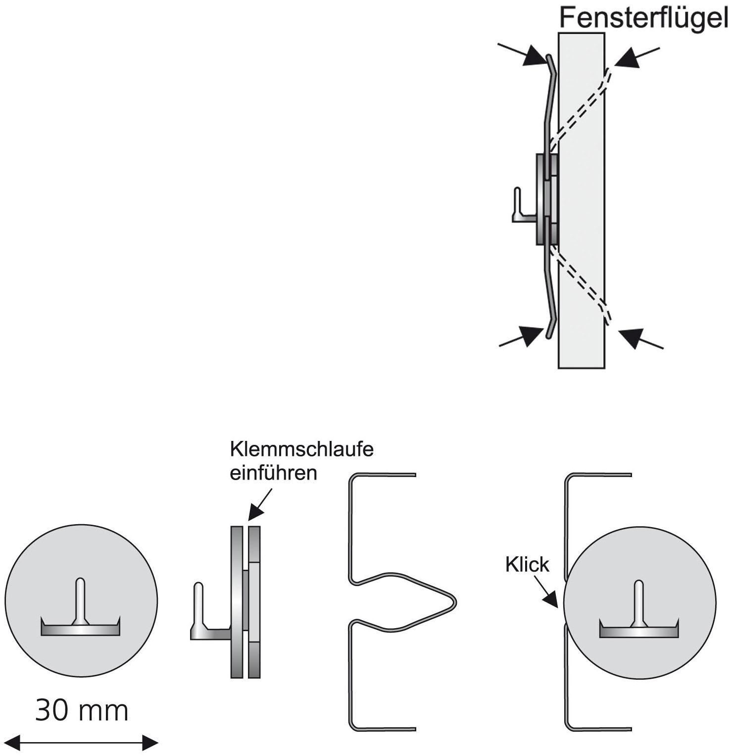 Thumbnail - Liedeco Klemmträger, (Set, 2 St.), für Vitragen-Scheibenstangen