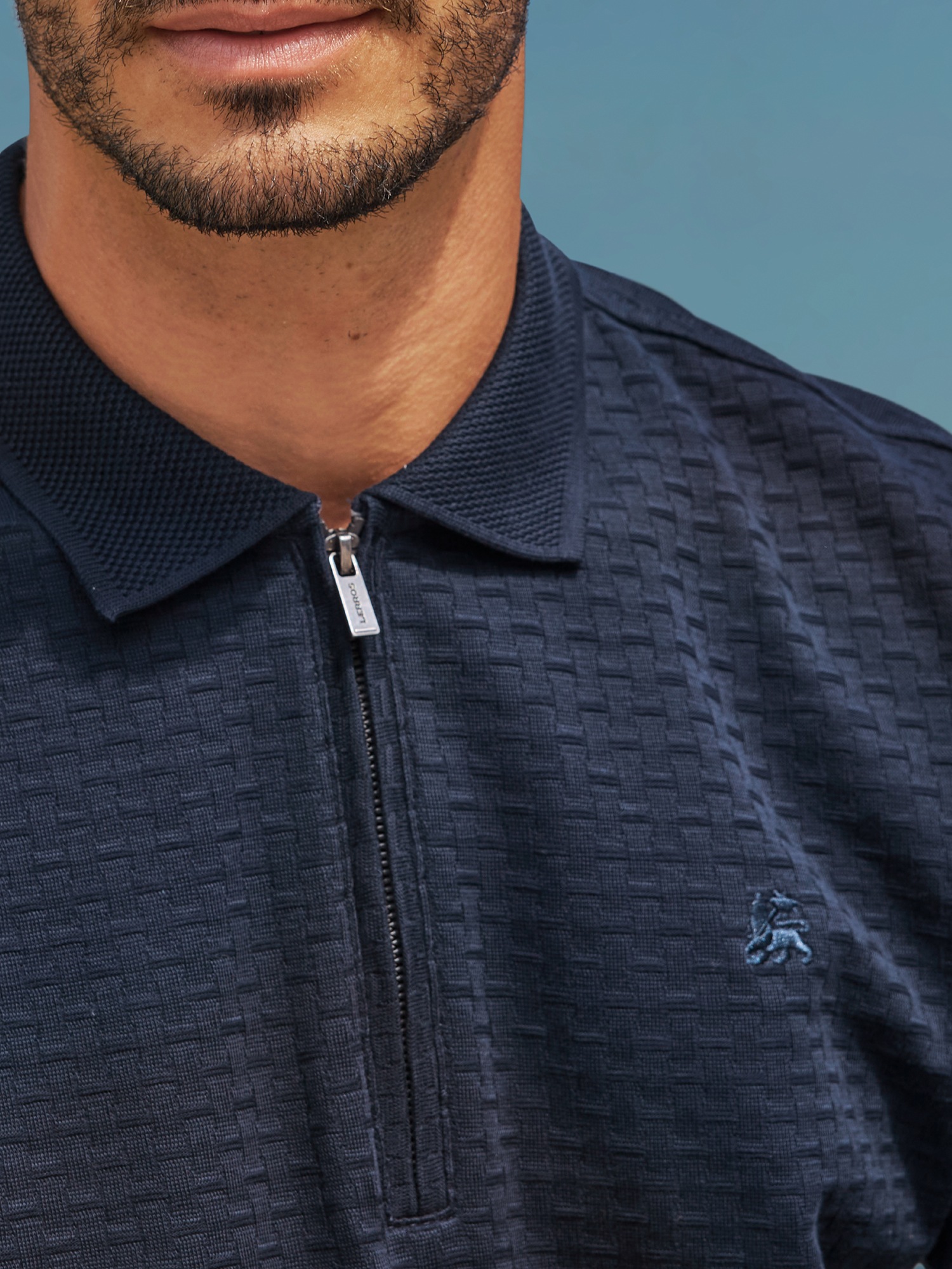 LERROS Poloshirt "Poloshirt mit Reißverschlusskragen in Strukturqualität" günstig online kaufen