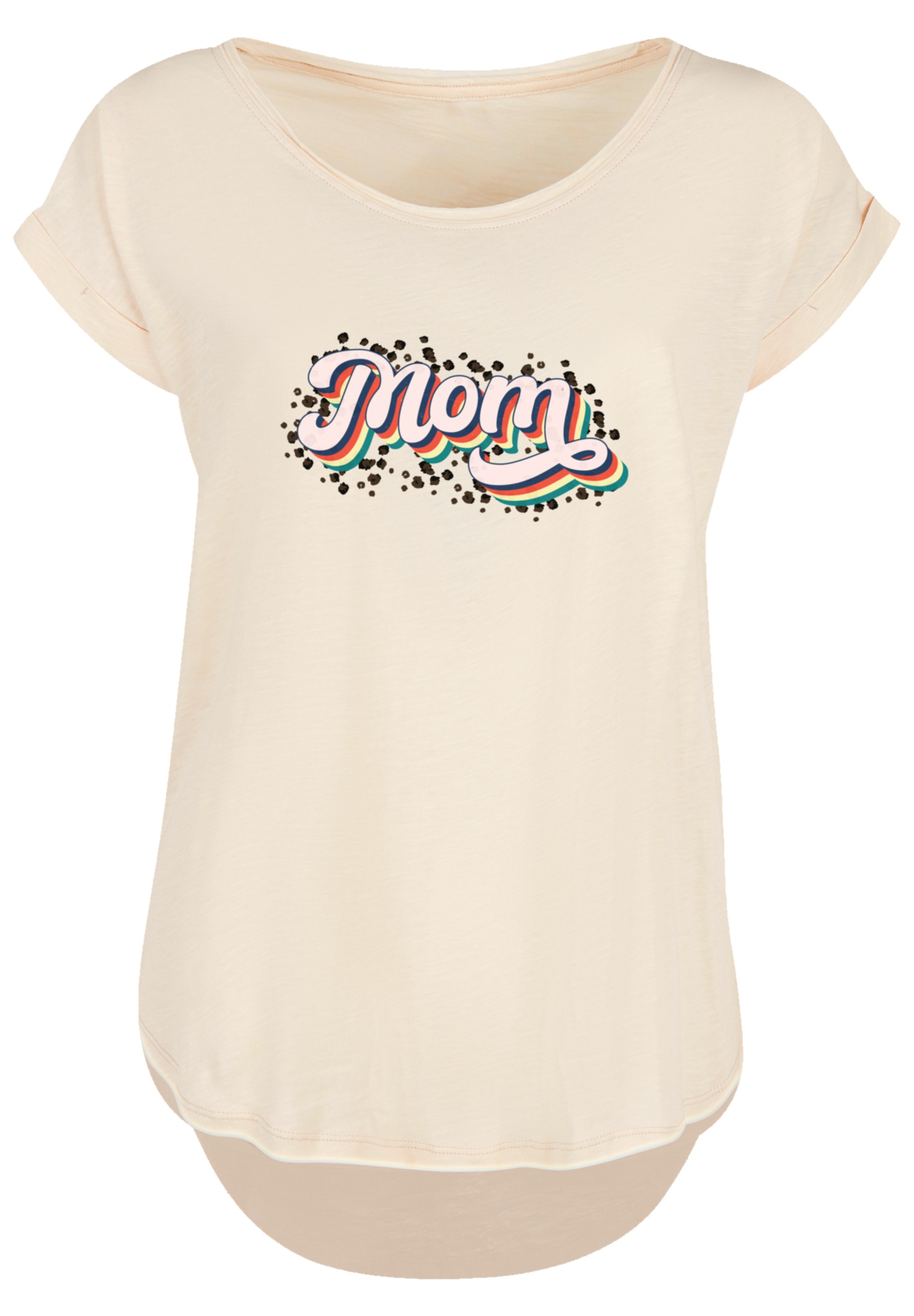 F4NT4STIC T-Shirt »Mothers Day Tribute with Playful Mom Lettering in Rainbow Design«, Premium Qualität
