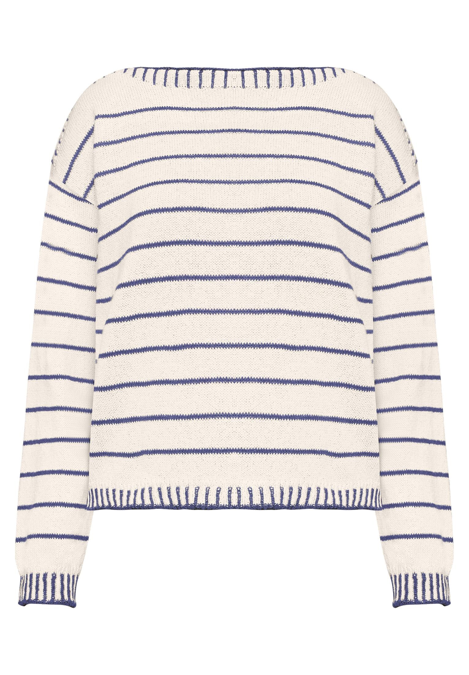 Cartoon Strickpullover »Damen mit U-Boot-Ausschnitt« 1