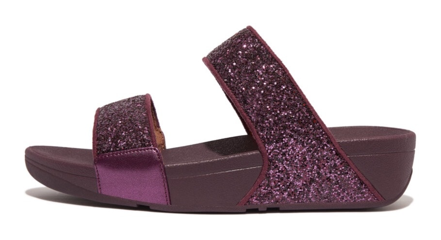 Fitflop Pantolette »Lulu«, Badeschuh, Pool Slides, Sandale mit grobem Glitter aus PET verziert