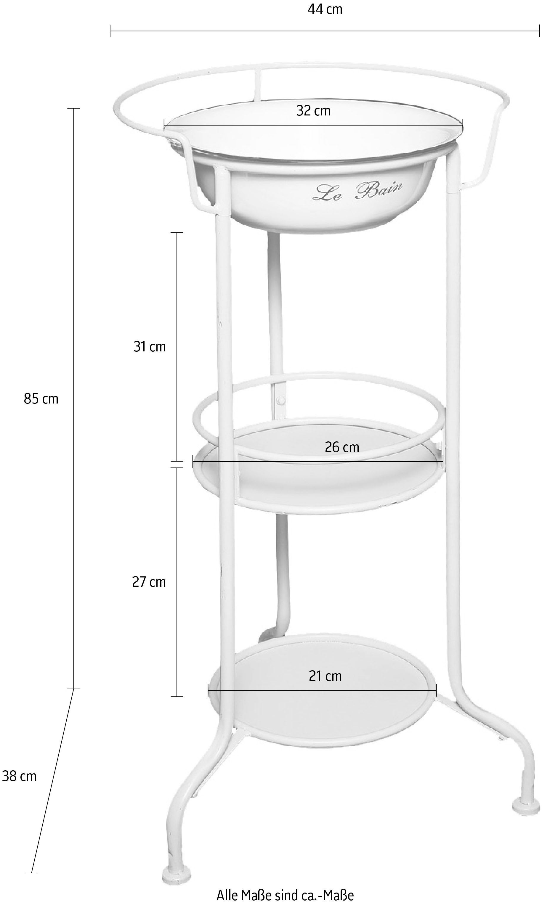 Ambiente Haus Beistelltisch »Waschschüssel mit Stand« kaufen | BAUR