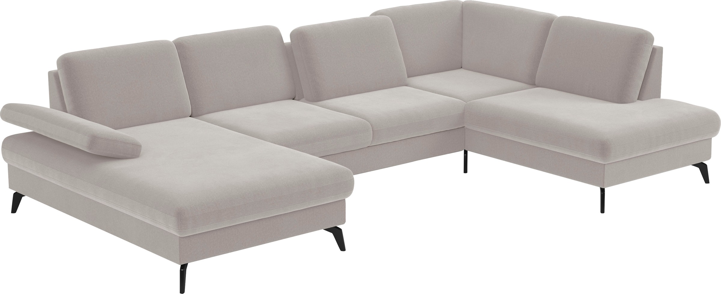 sit&more Wohnlandschaft »Morris U-Form, inkl. Sitztiefenverstellung«, wahlweise mit Armteilverstellung, Bettfunktion & Bettkasten