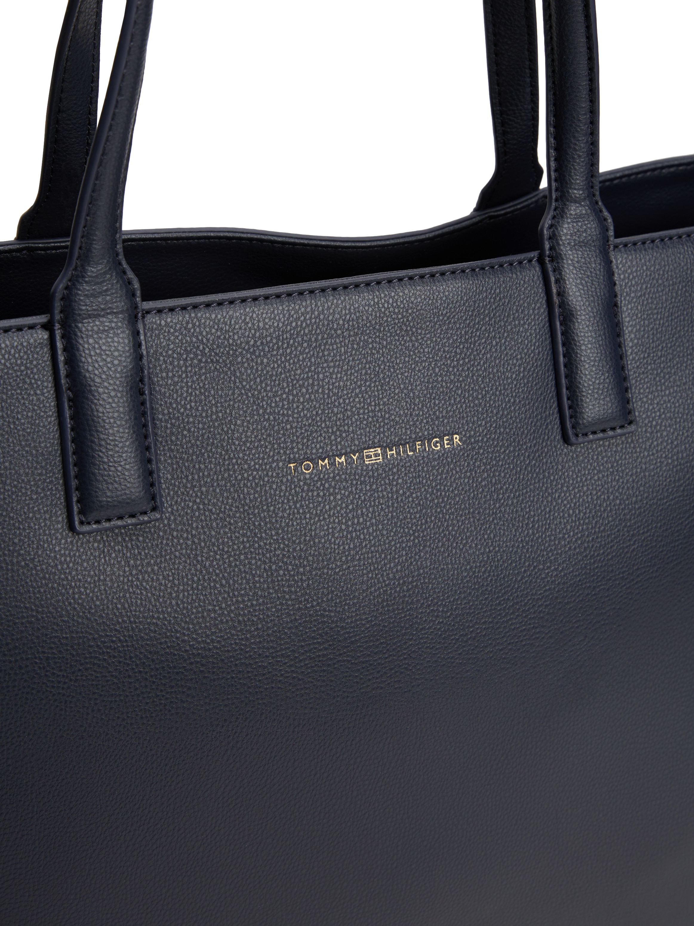 Tommy Hilfiger Tragetasche »TH LOGOTAPE TOTE«, Damen Henkeltasche, Schultertasche mit doppeltem Tragegriff
