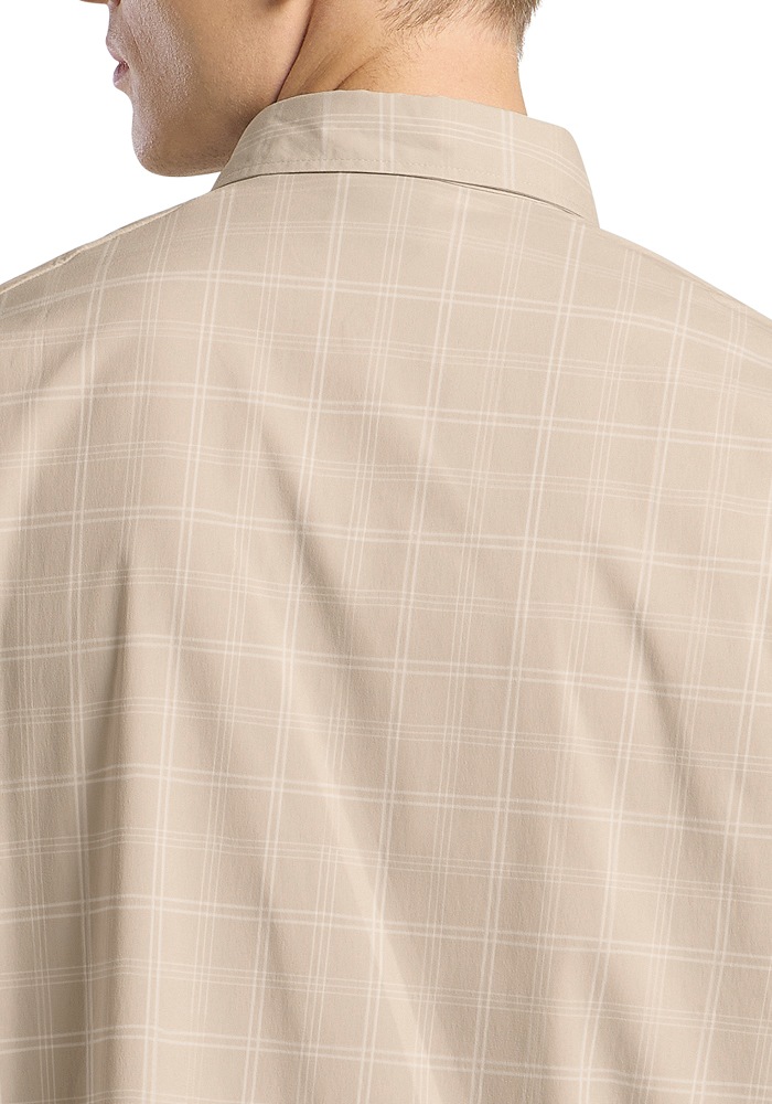 Jack Wolfskin Norbo S/S Shirt Men Check Oyster Size S 7
