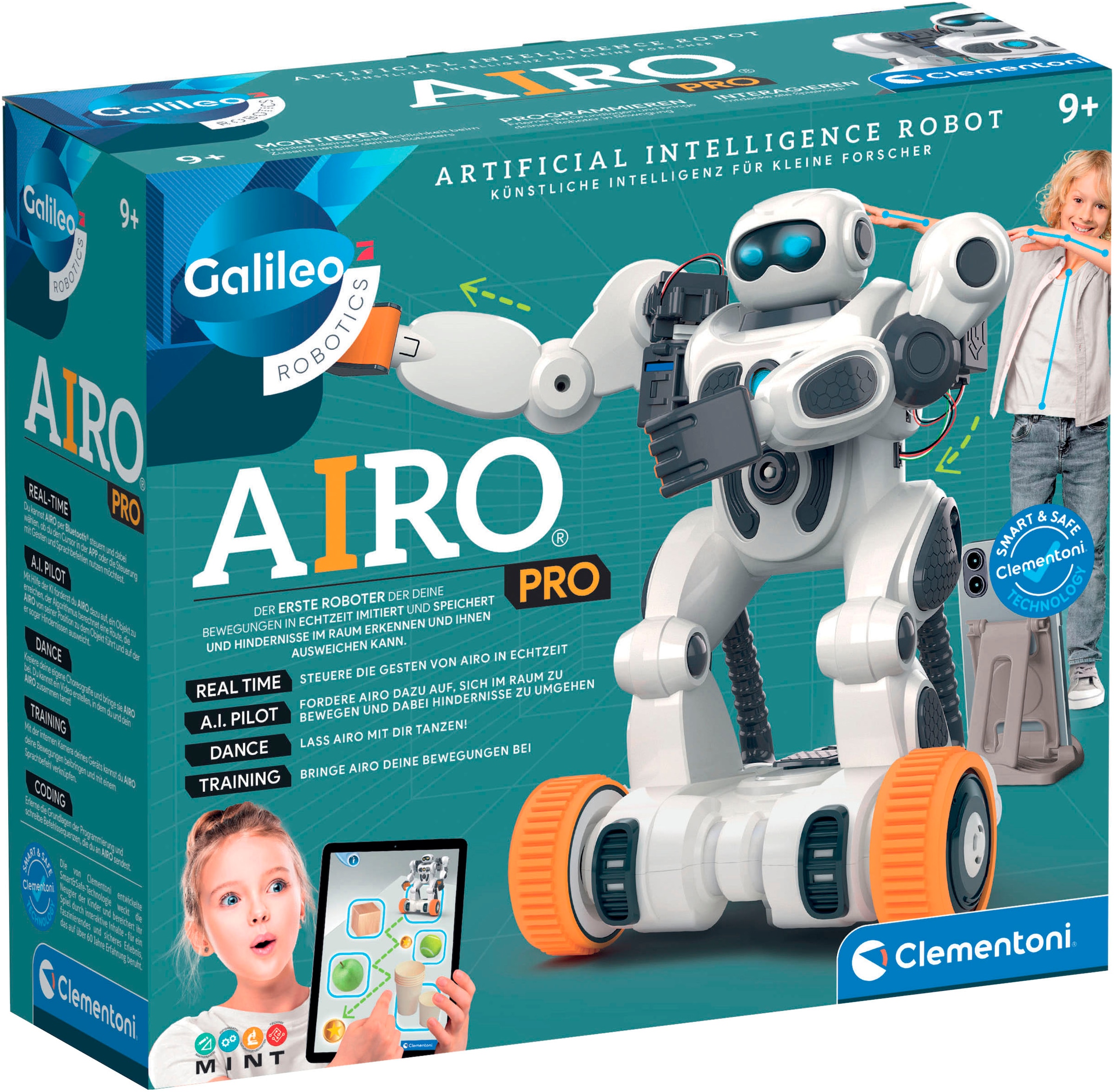 Clementoni® Roboter »Galileo Robotics, AIRO - Artificial Intelligence Roboter 2.0« mit künstlicher Intelligenz