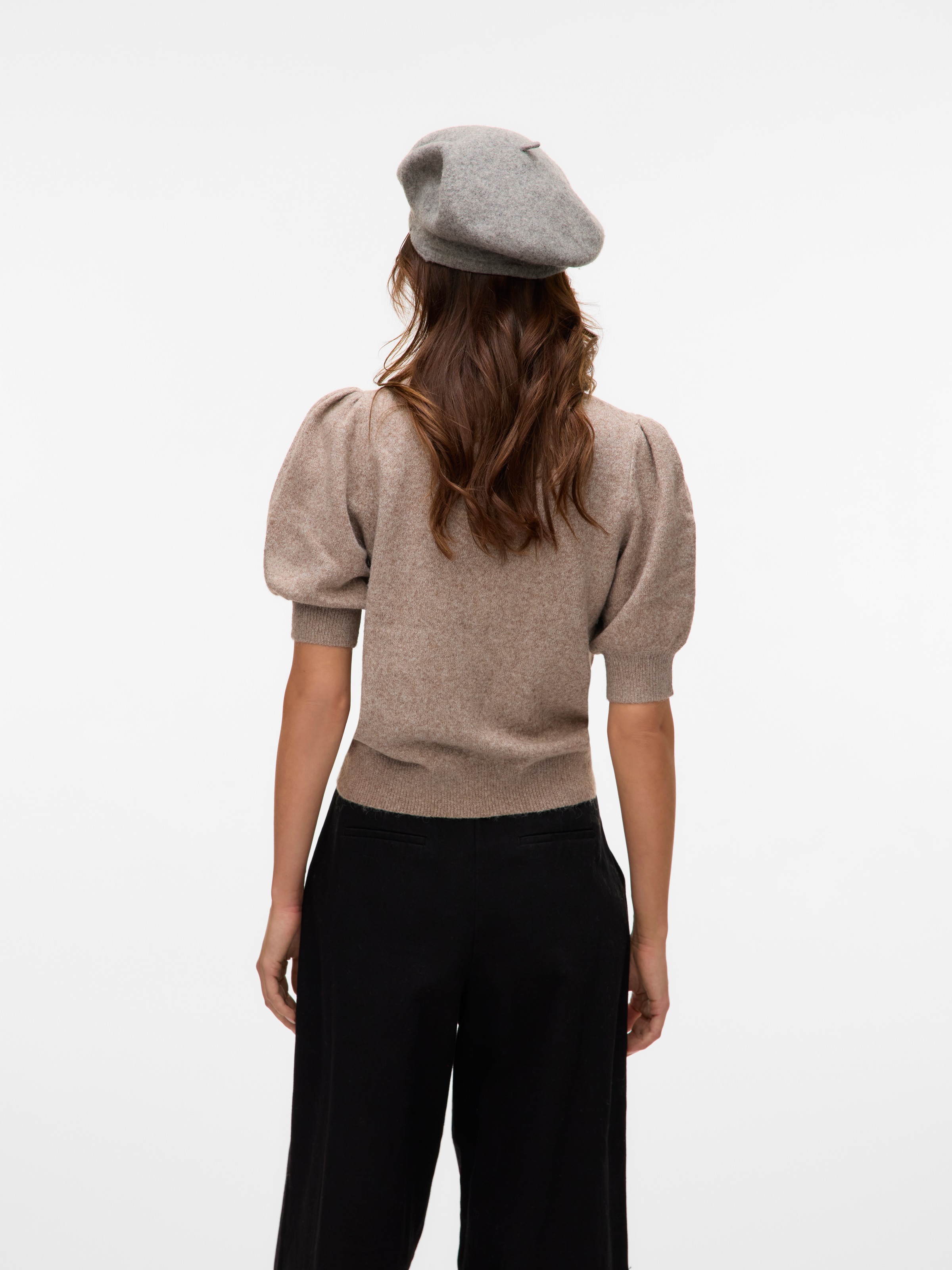 Thumbnail - Vero Moda Rundhalspullover "VMDOFFY 2/4 O-NECK PULLOVER GA NOOS" mit kurzen Puffärmeln