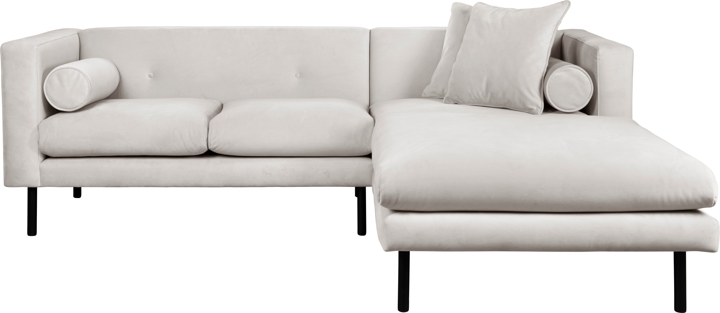 Home affaire Ecksofa »Lillibeth L-Form Designsofa, Maße B/T/H: 240/173/83 cm«, Zierkissen als Wendekissen, in Samtoptik oder Cord