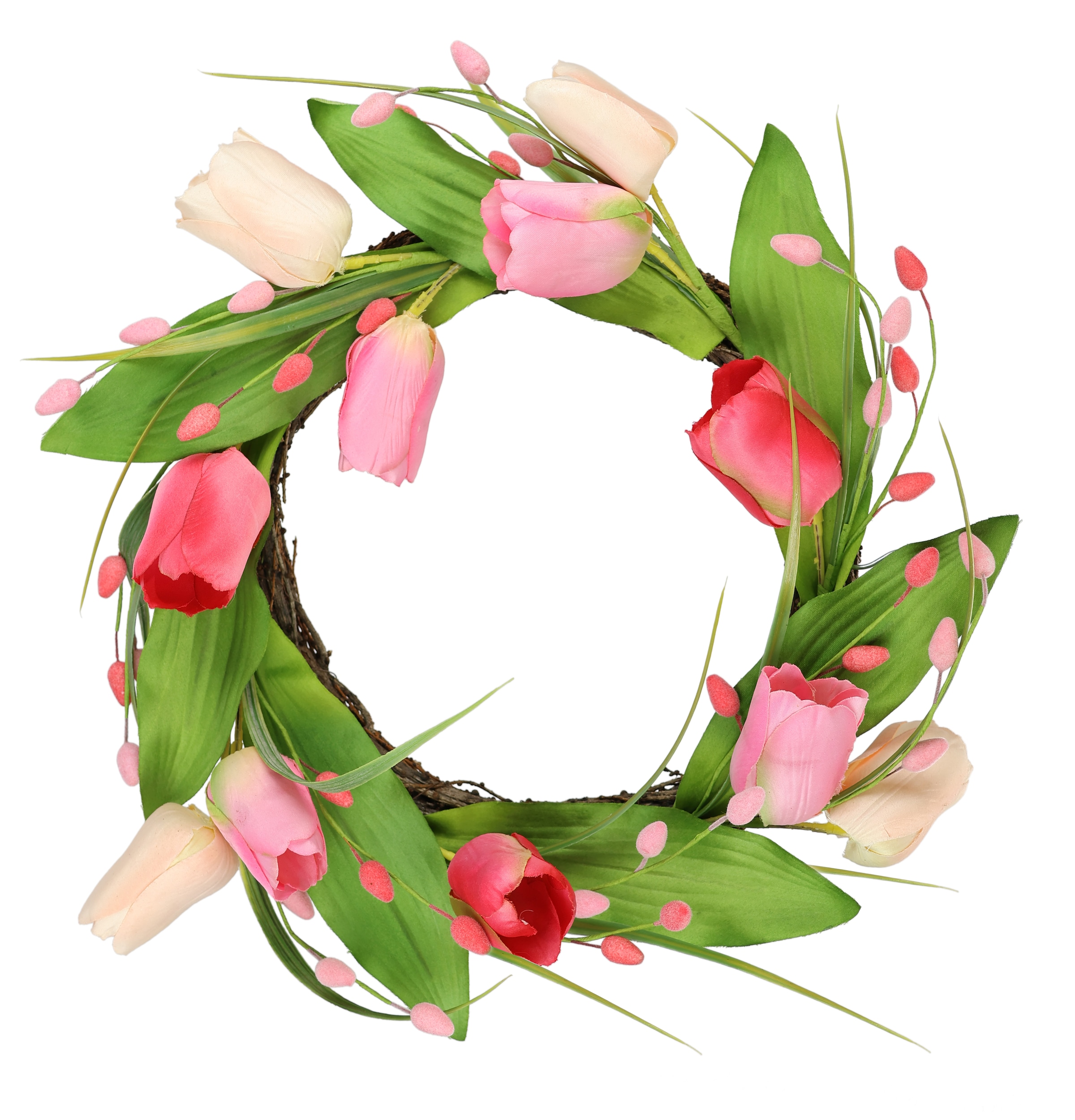 I.GE.A. Kunstkranz "Tulpenkranz", Kränze Türkranz Frühlingskranz Osterkranz günstig online kaufen