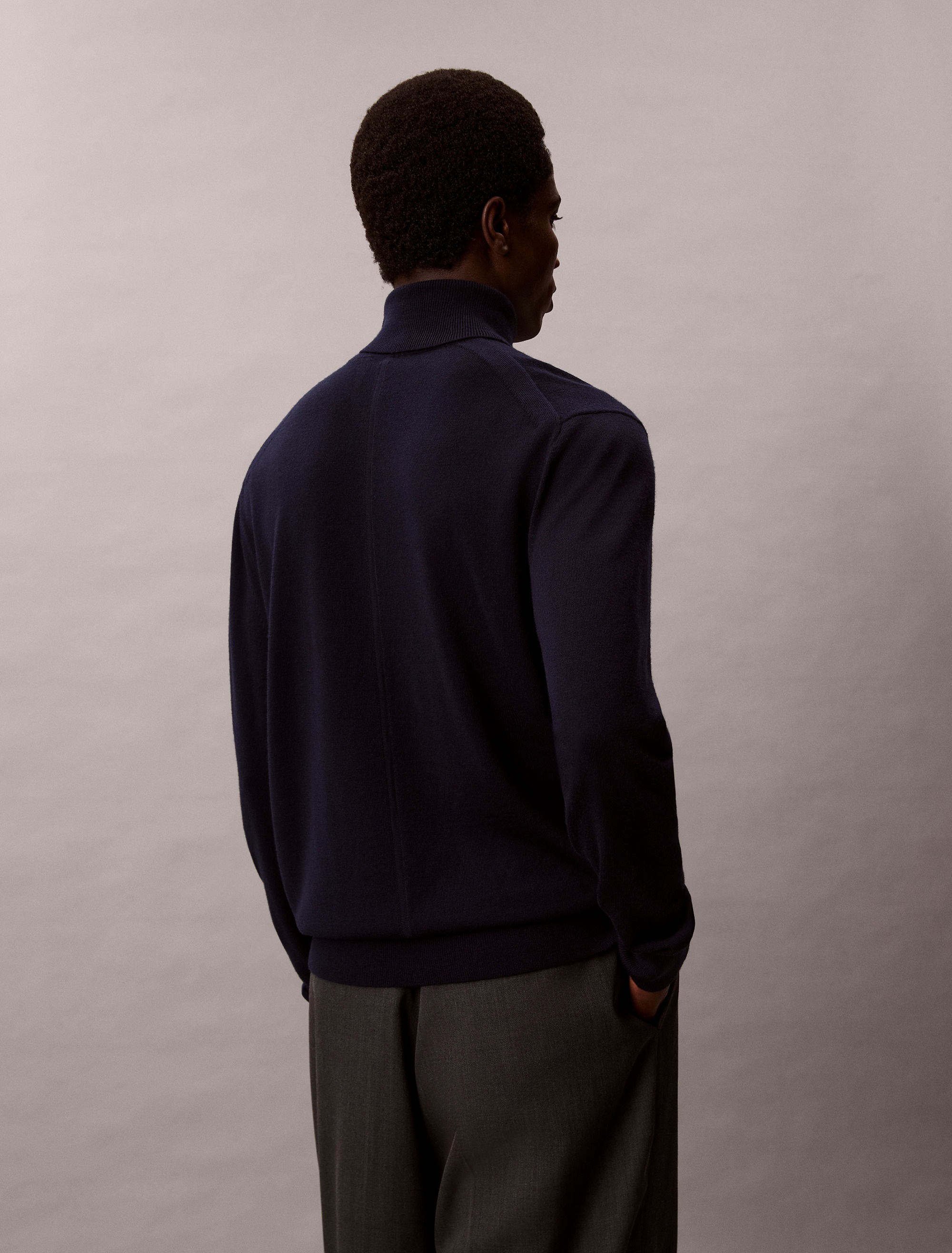 Calvin Klein Rollkragenpullover "LS 100% MERINO T-NECK 14GG", Mit Rundhalsa günstig online kaufen